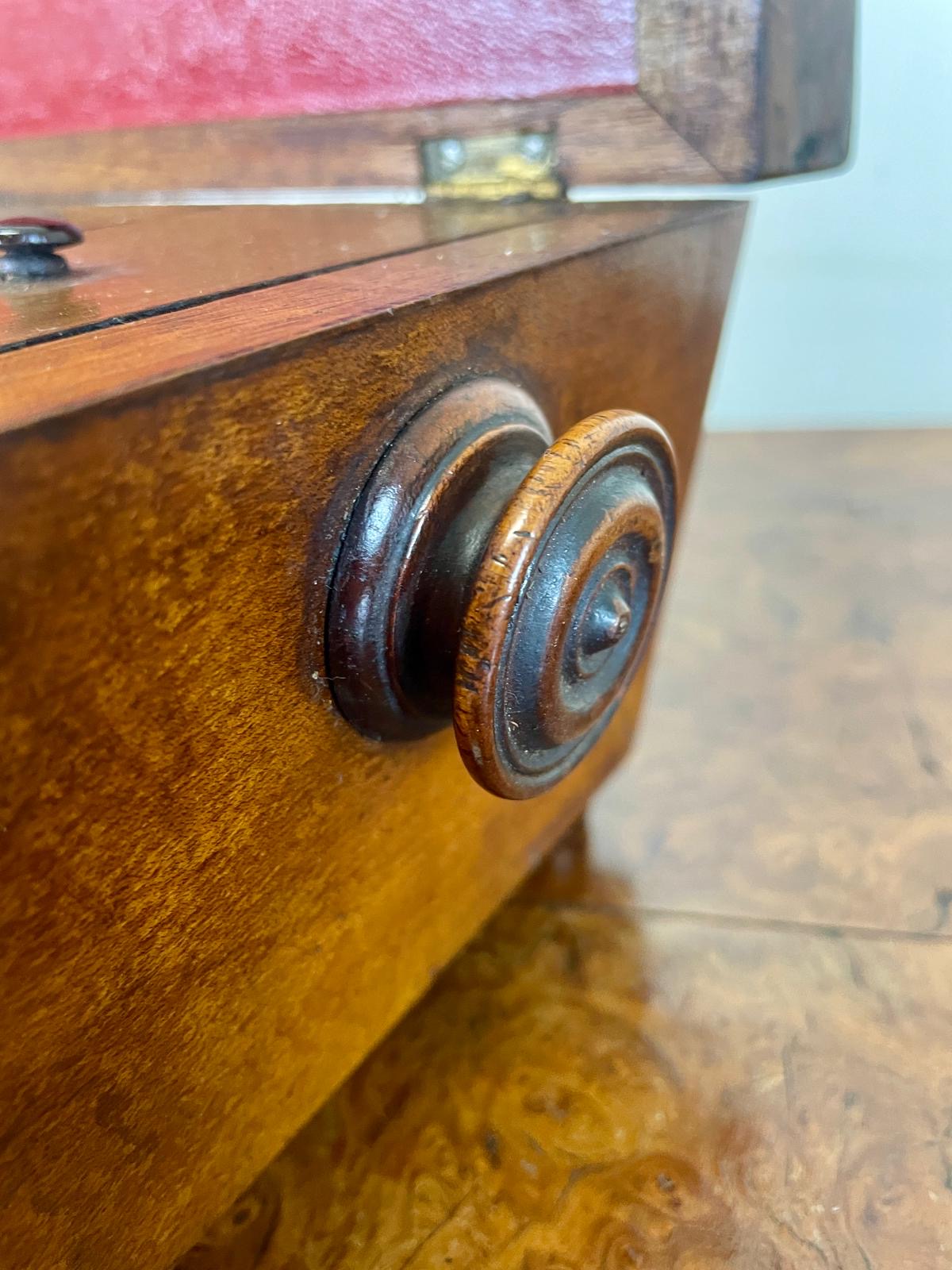 Georgian walnut tea caddy