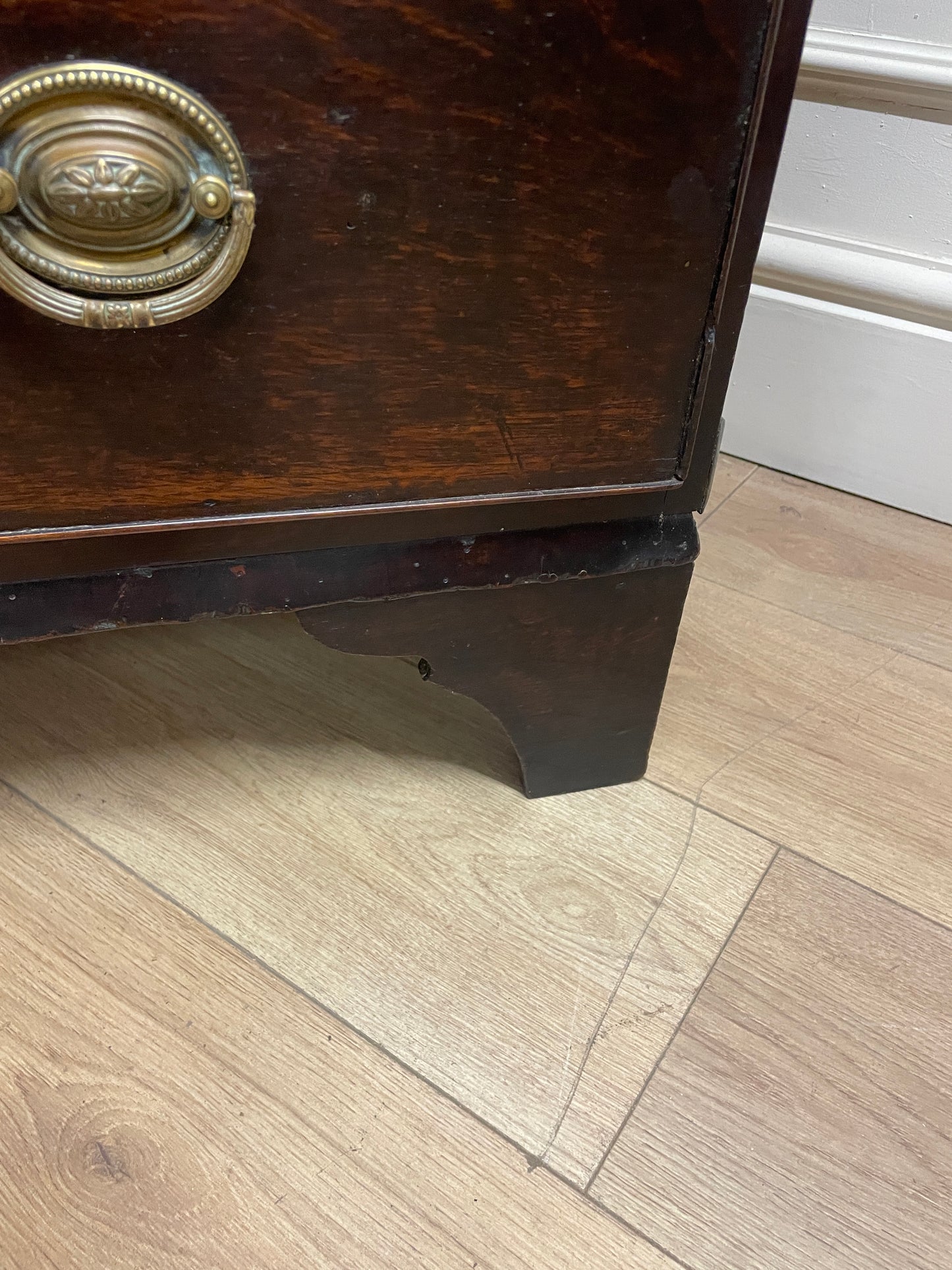Small Georgian Oak Four Drawer Chest of Drawers