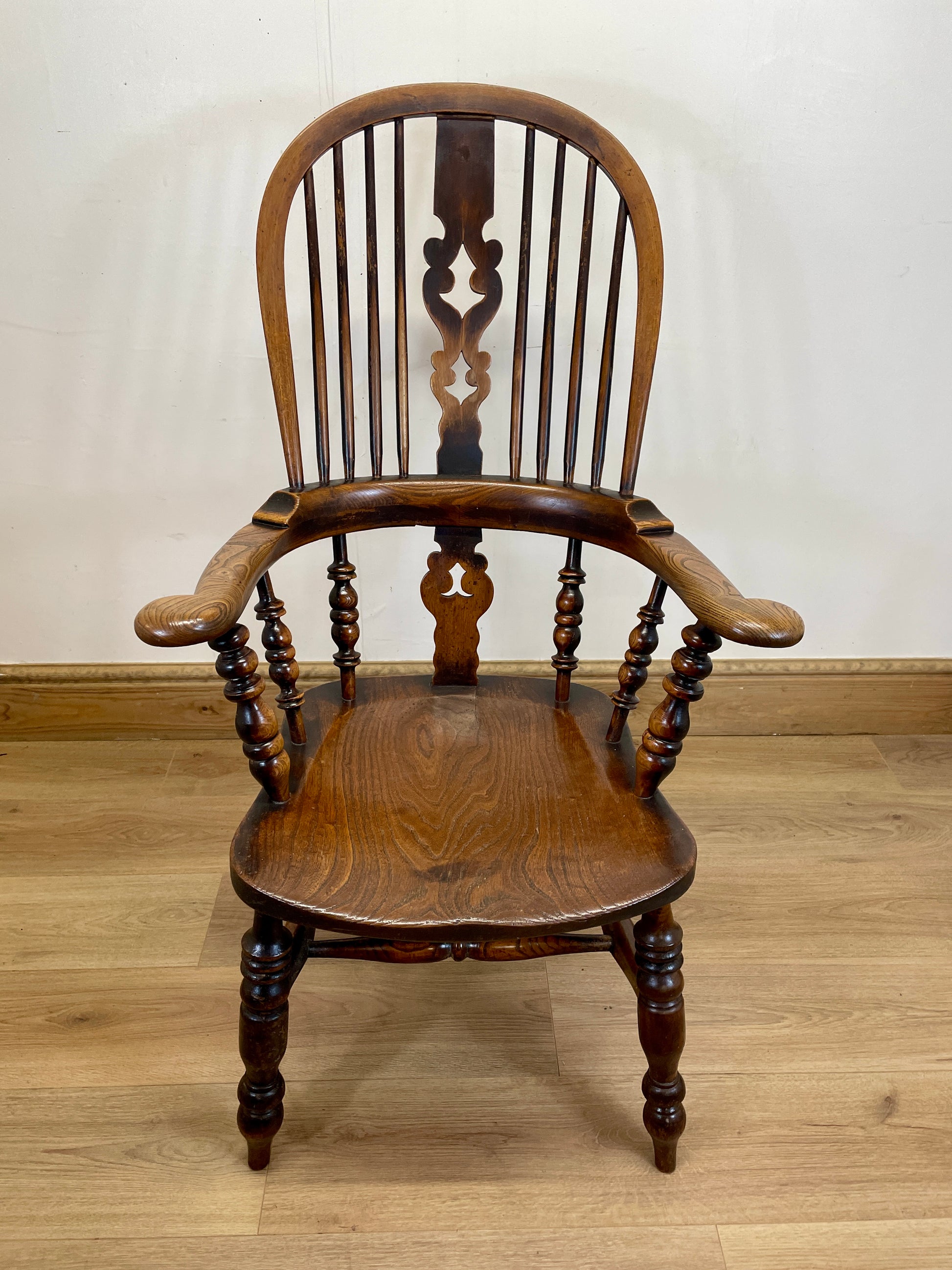 Antique Windsor Armchair Country Farmhouse Stick Back