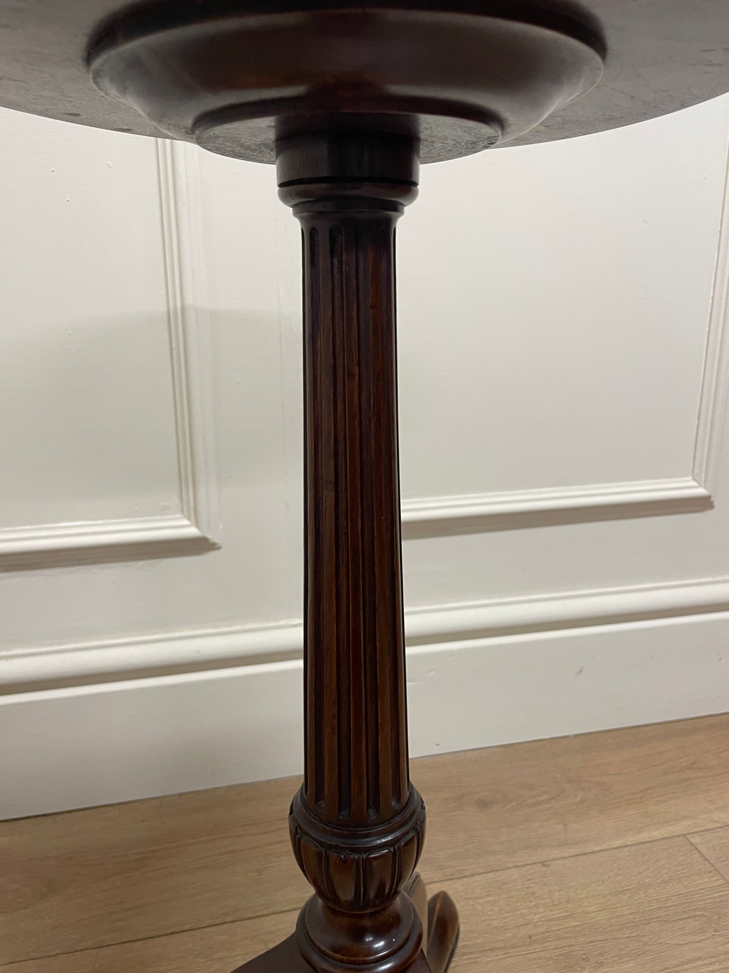 Antique Mahogany Dish Top Wine Table