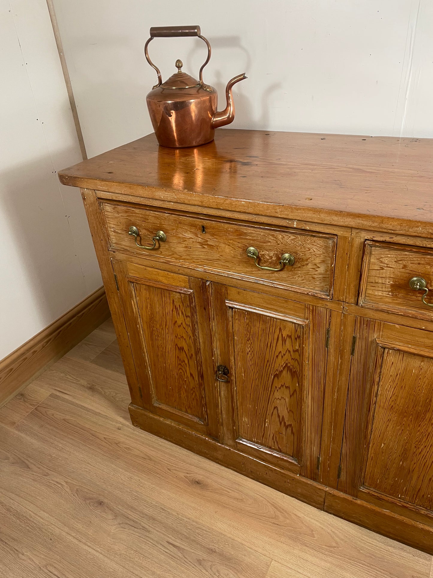 Victorian pine dresser base.