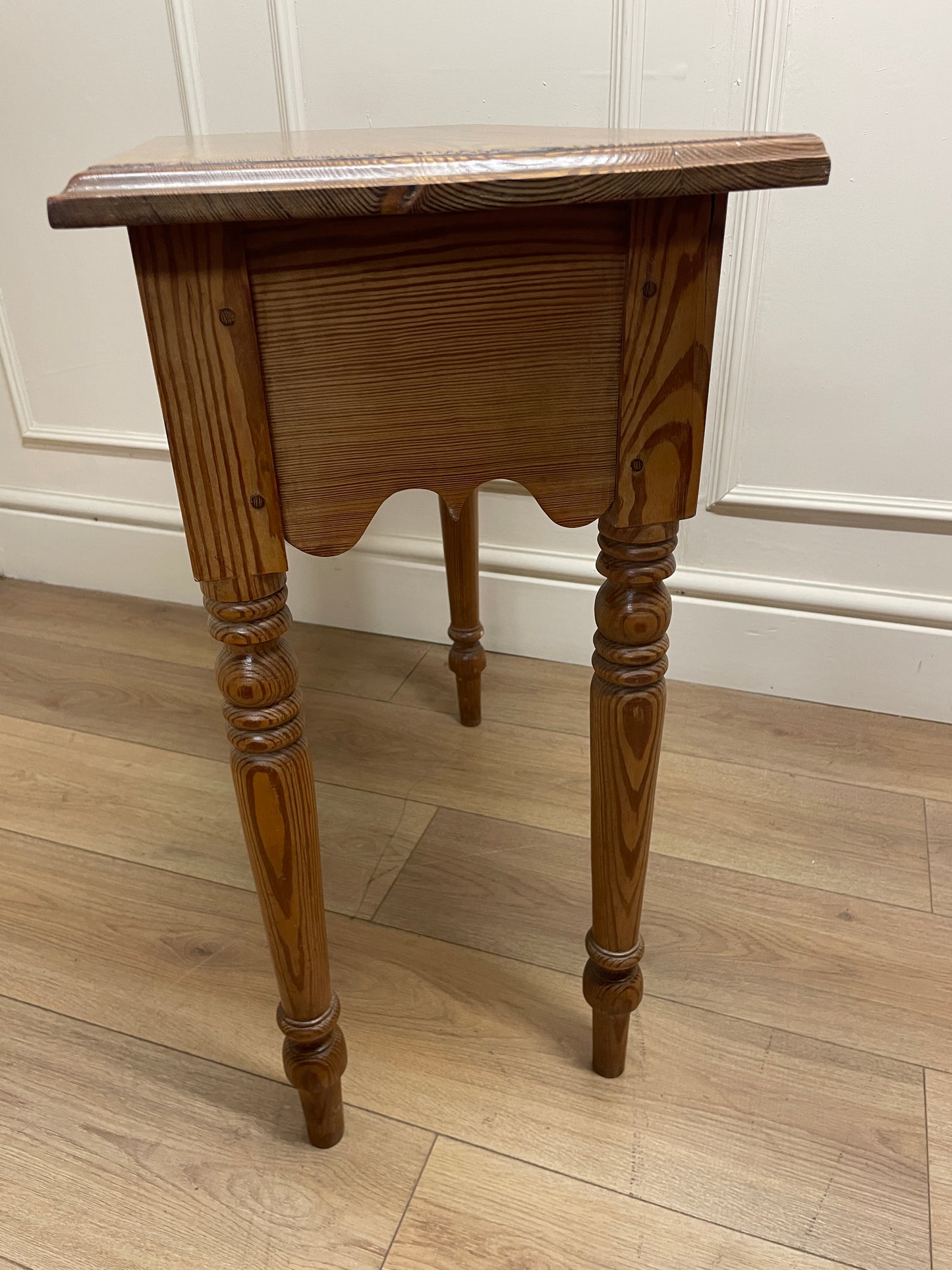 Antique Victorian Pitch Pine Side Table