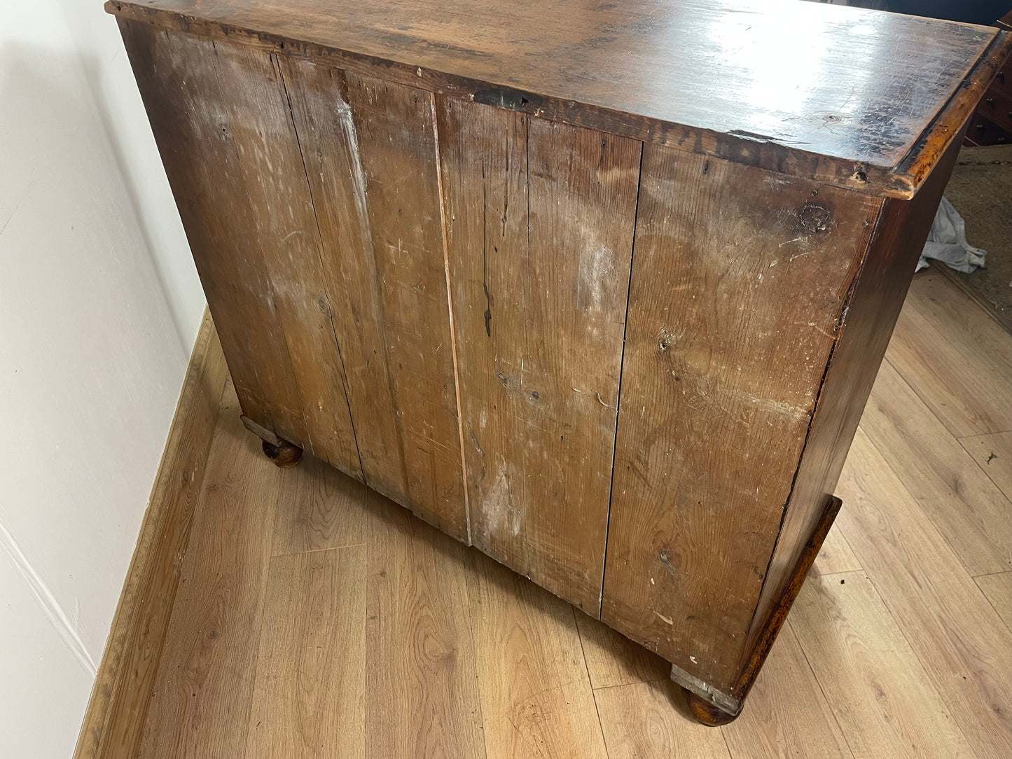 Victorian original painted pine cupboard