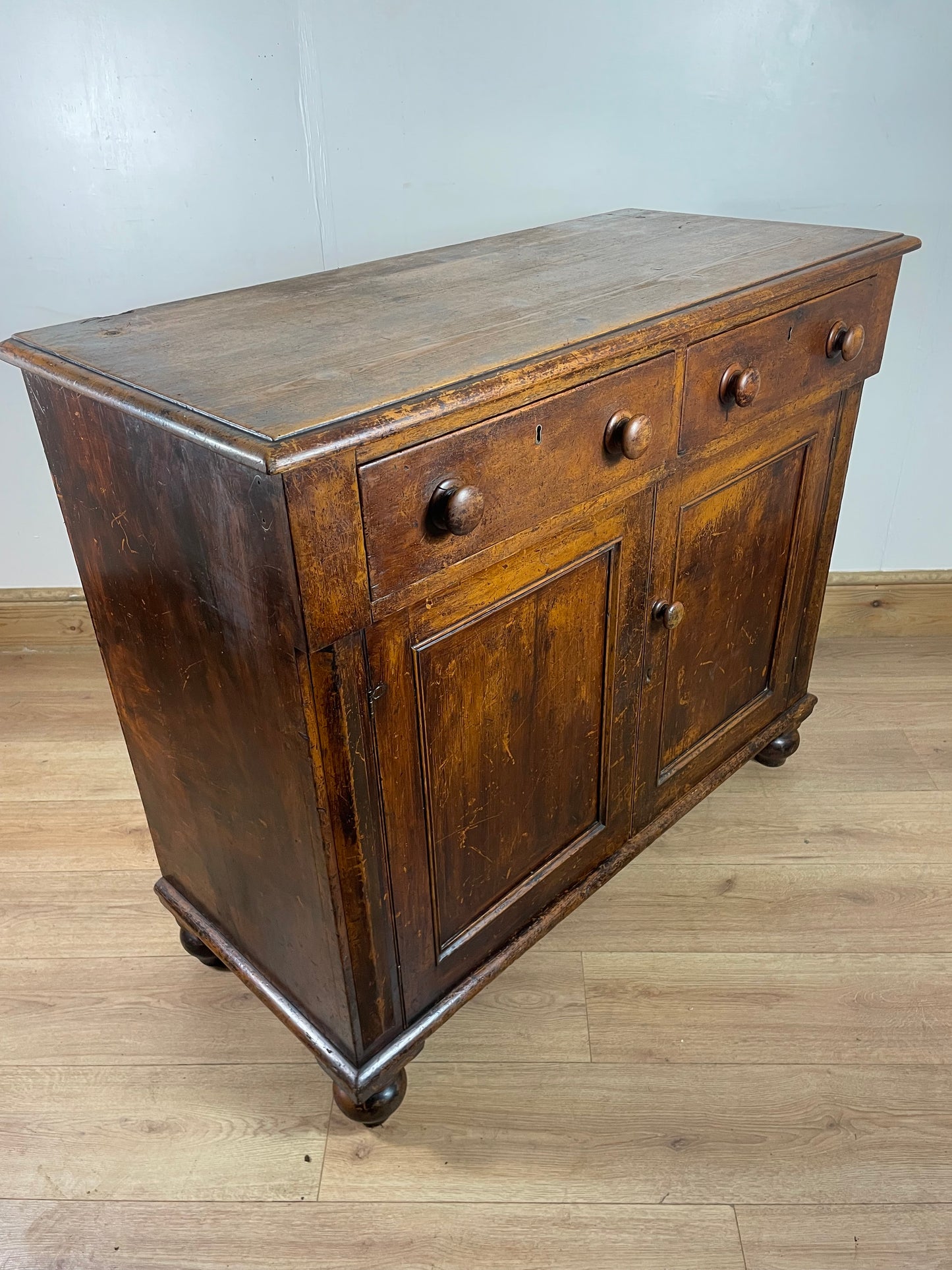 Victorian original painted pine cupboard