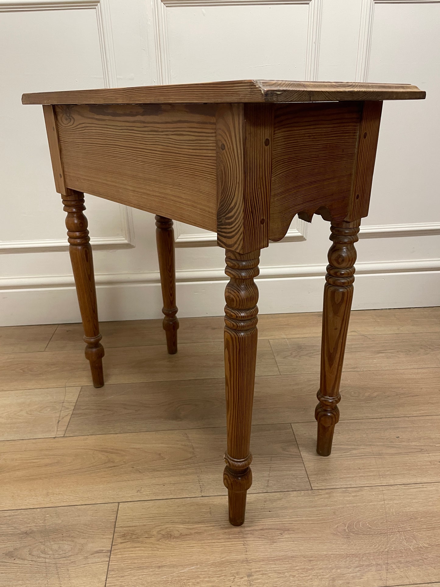 Antique Victorian Pitch Pine Side Table
