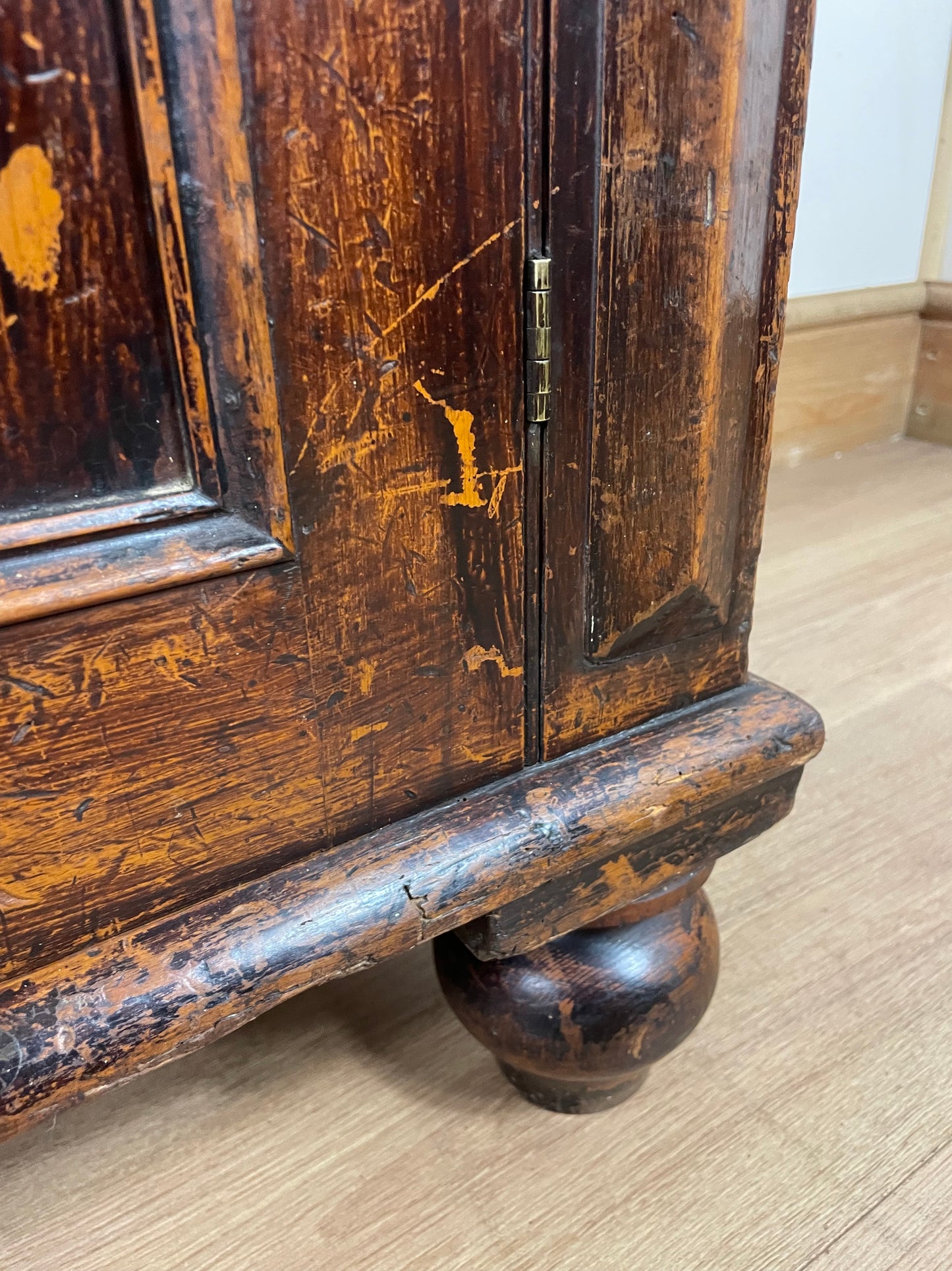 Victorian original painted pine cupboard