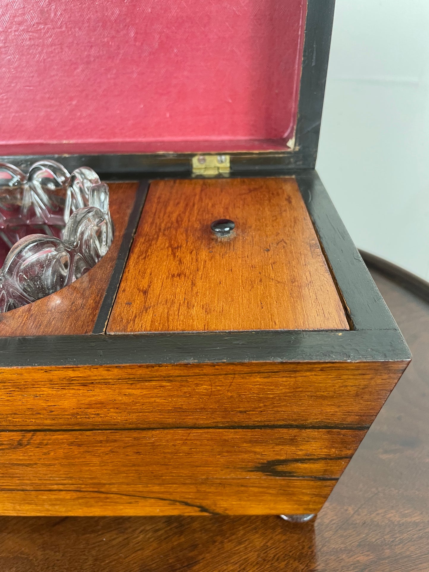 Georgian Rosewood sarcophagus tea caddy