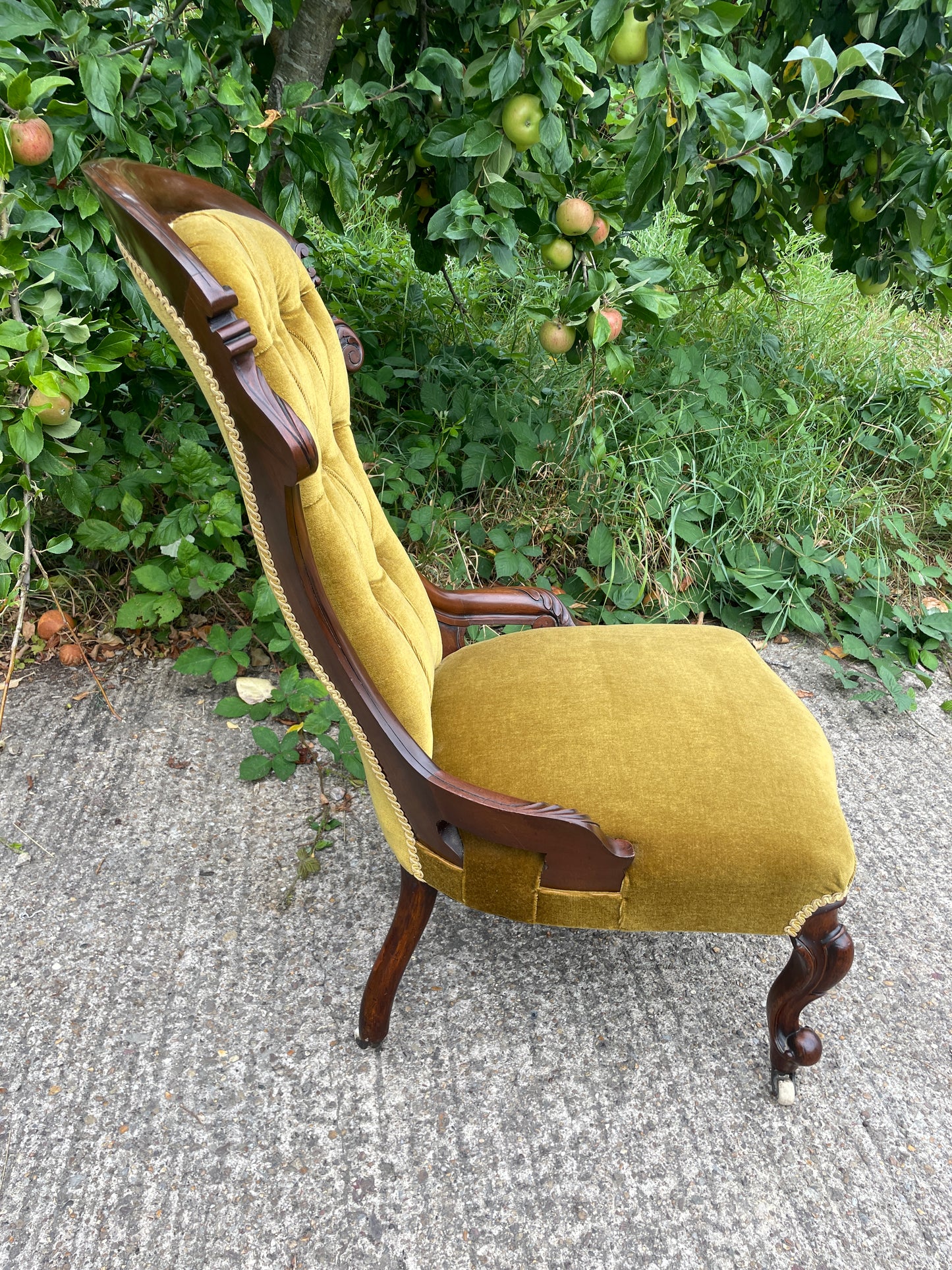 Victorian mahogany salon chair