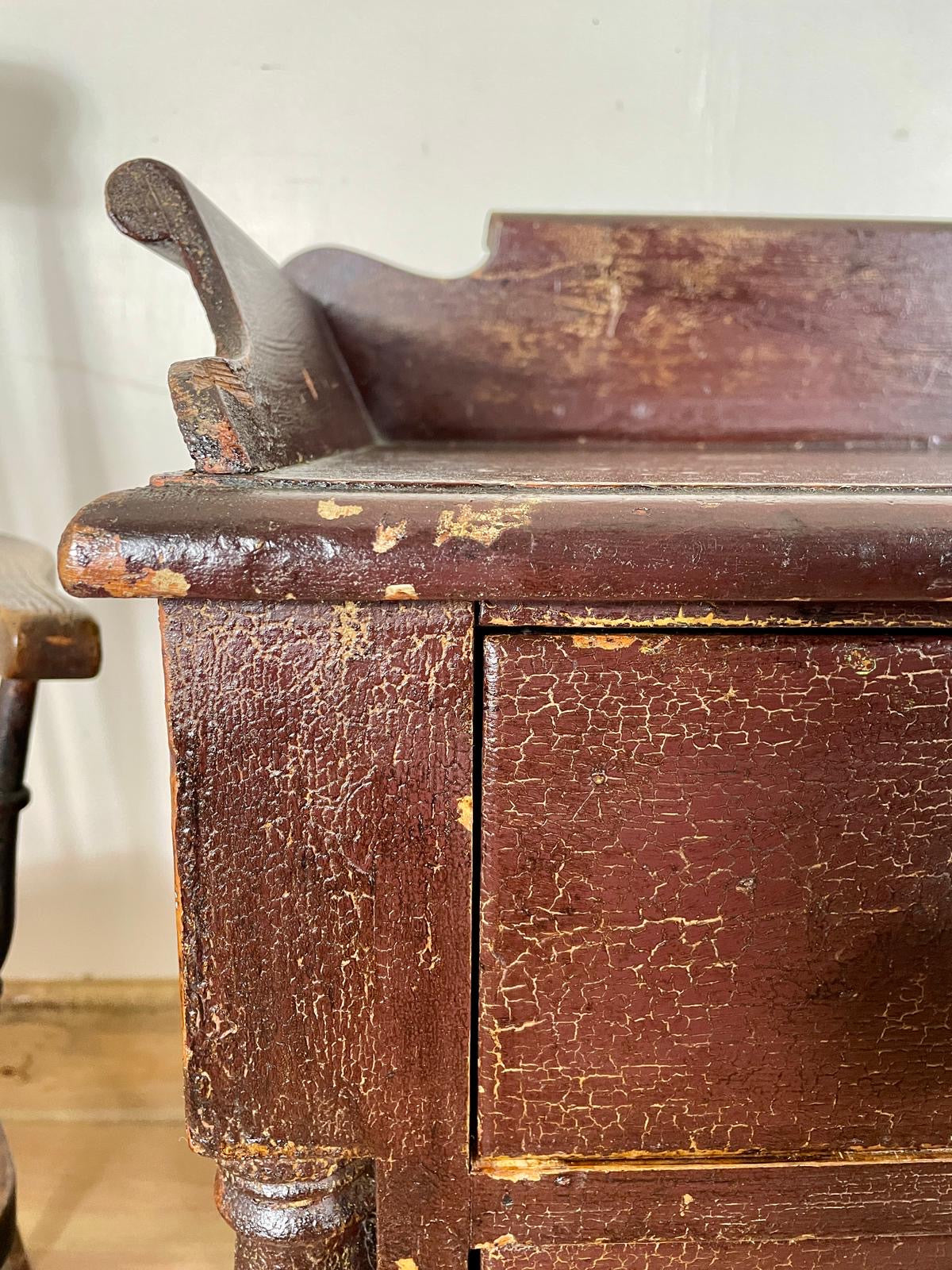 Antique Georgian Farmhouse Country Original Painted Chest of Drawers