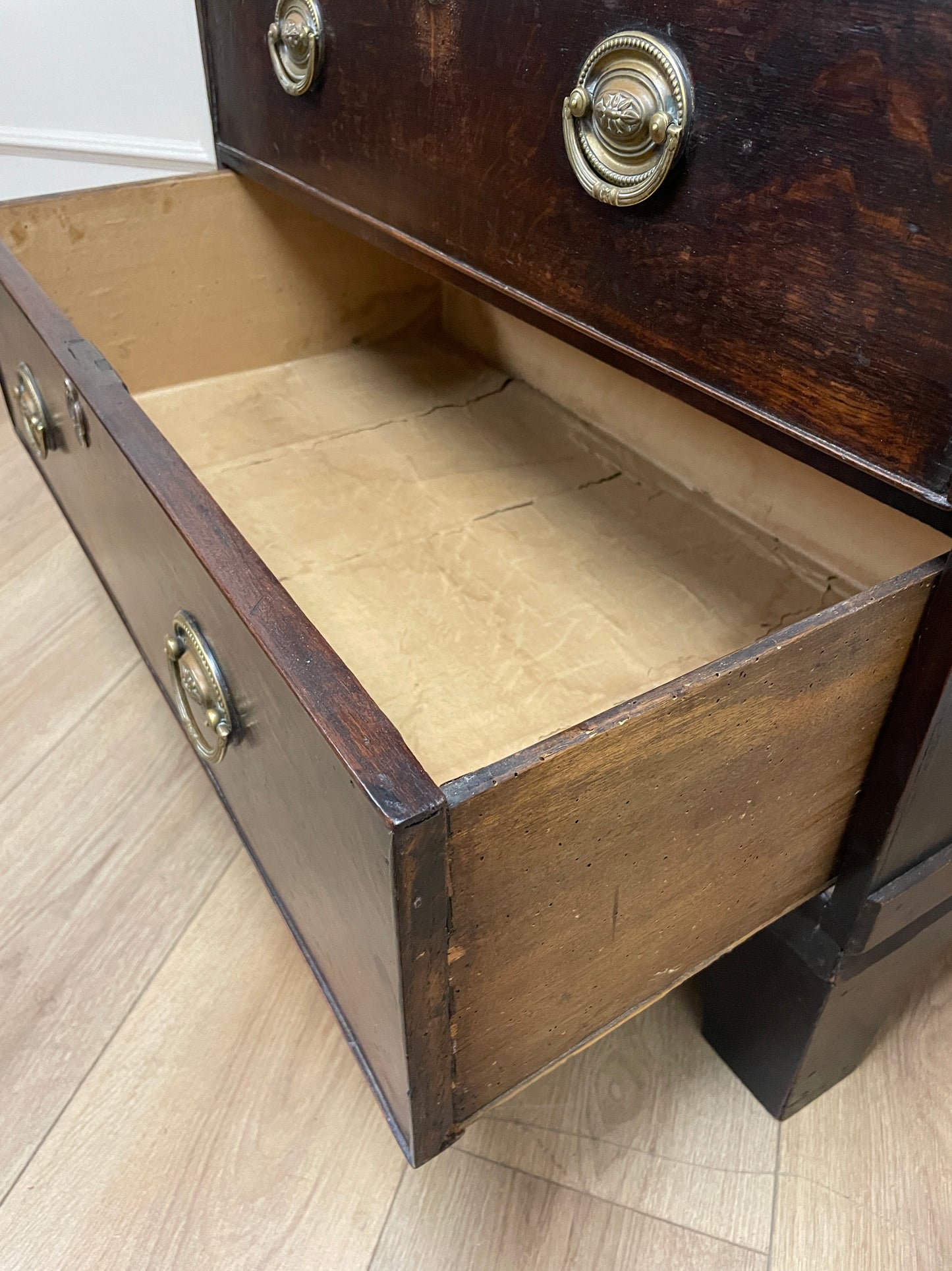 Small Georgian Oak Four Drawer Chest of Drawers