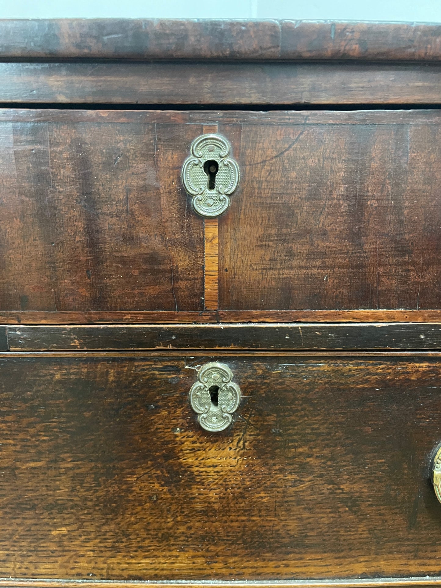Small Georgian Oak Four Drawer Chest of Drawers