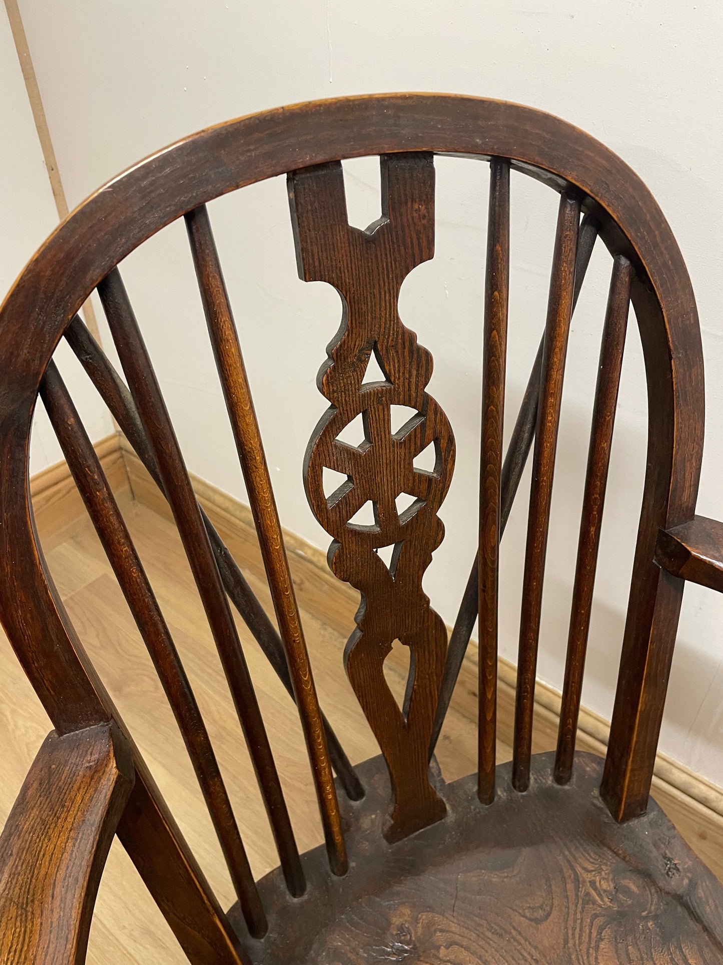 Victorian wheel back carver chair