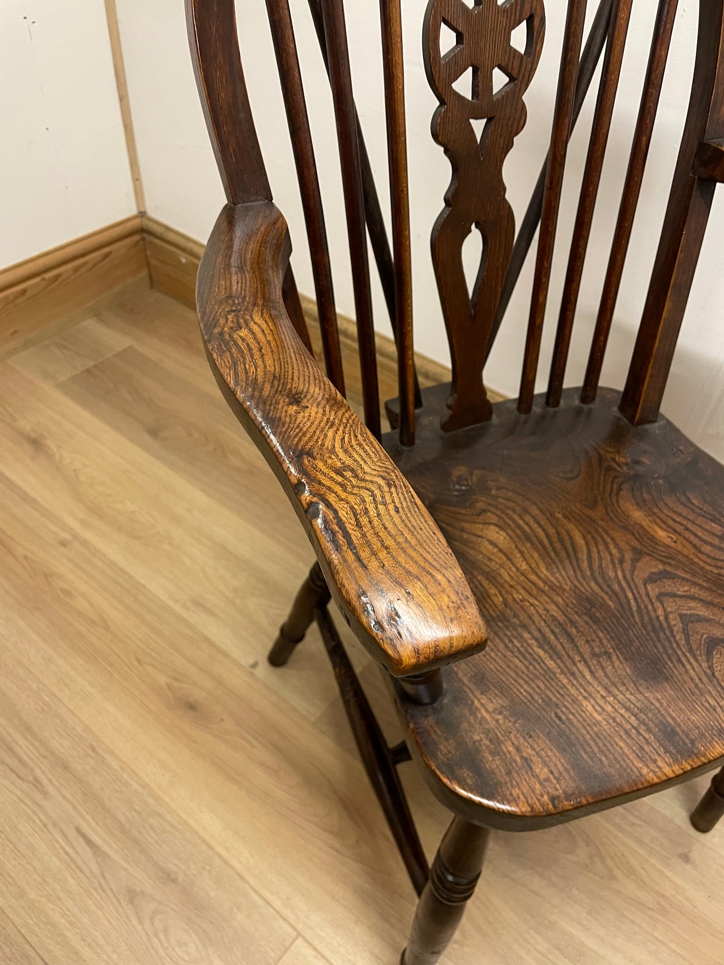 Victorian wheel back carver chair