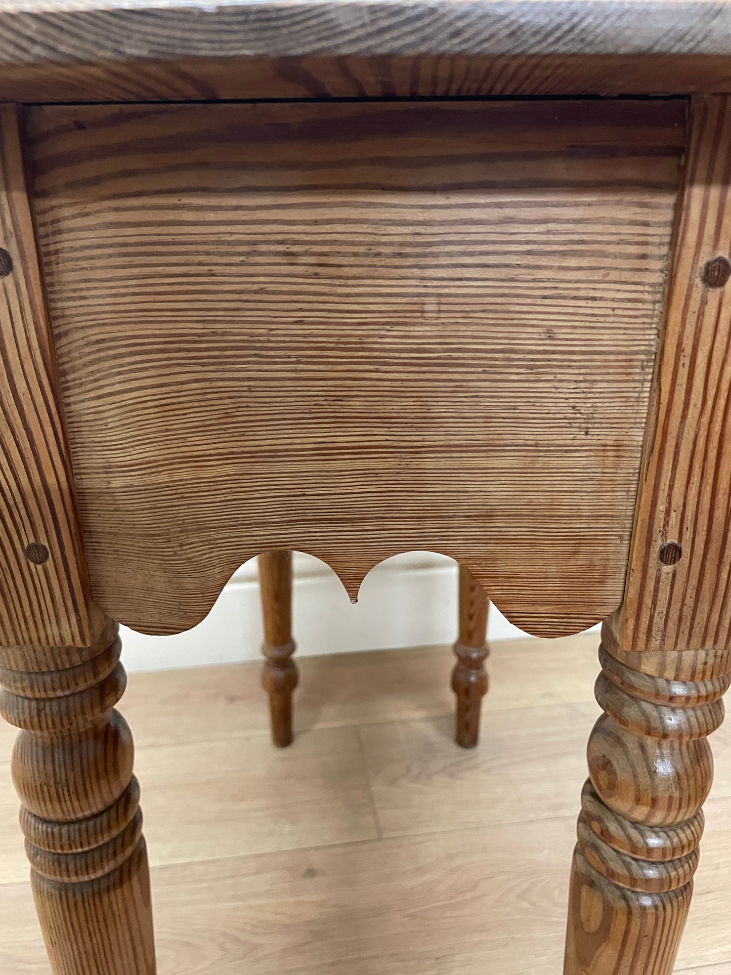 Antique Victorian Pitch Pine Side Table