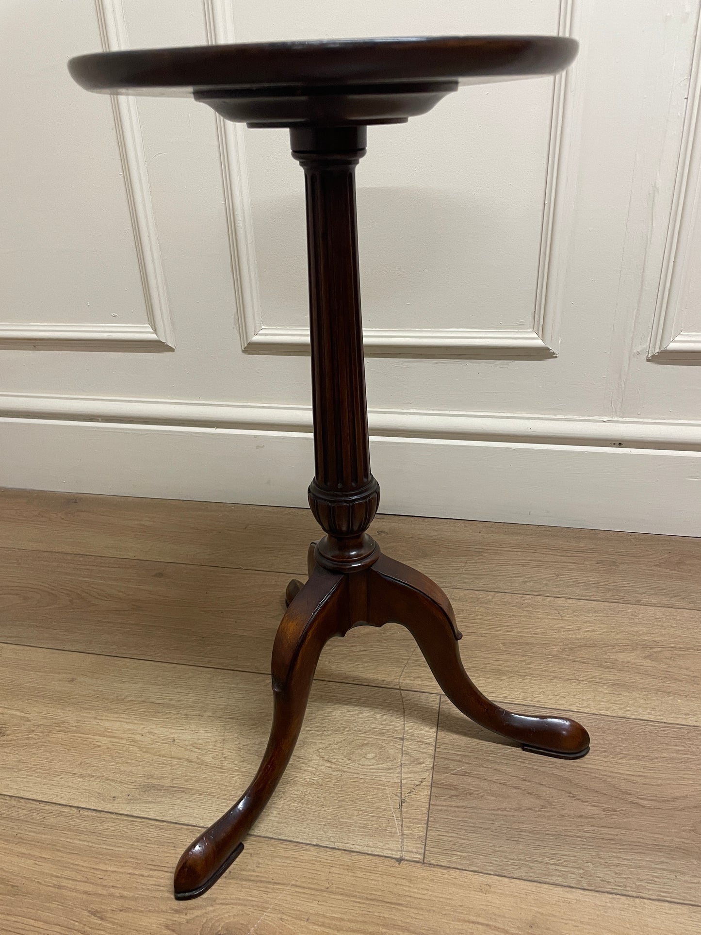Antique Mahogany Dish Top Wine Table