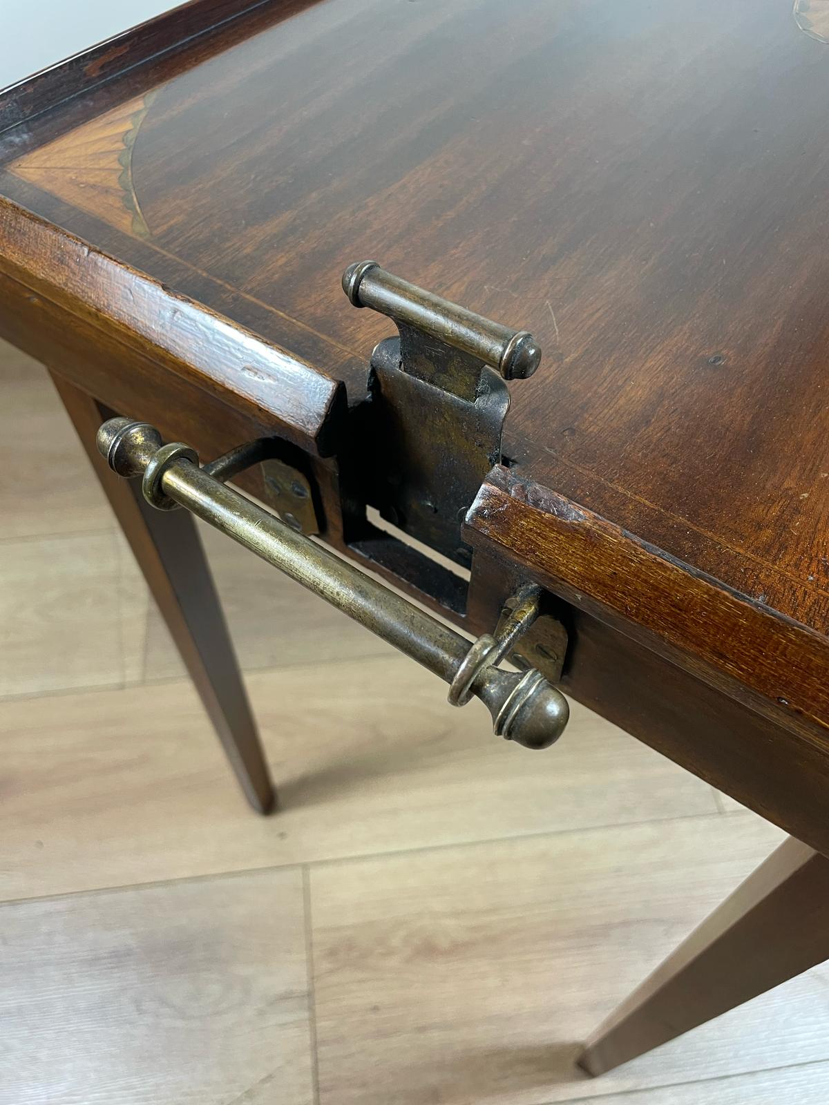Edwardian Folding Butler’s Table handle lever