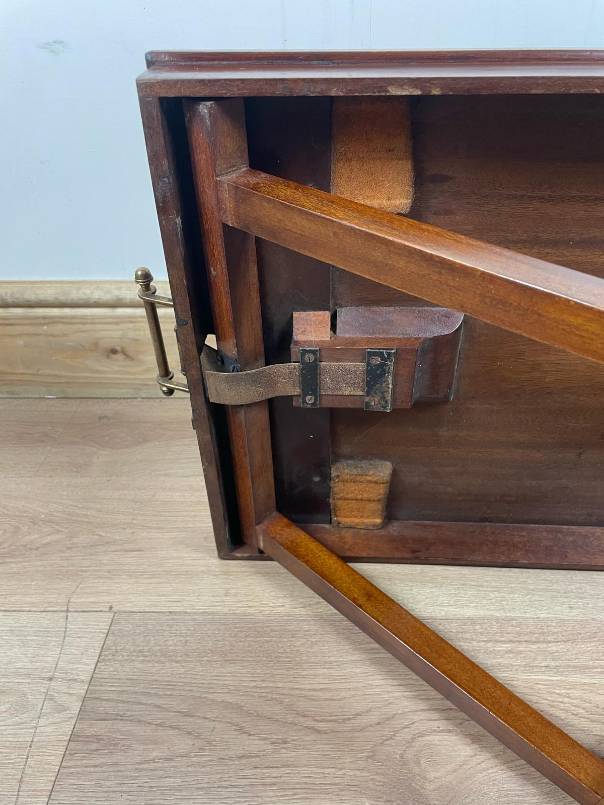 Edwardian Folding Butler’s Table underneath mechanism