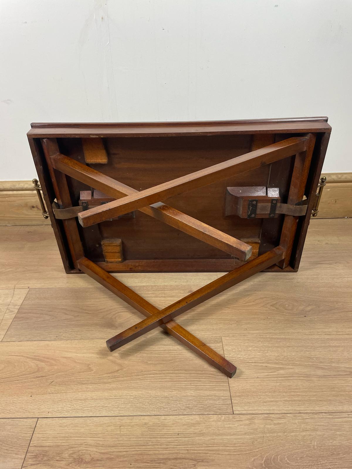 Edwardian Folding Butler’s Table legs folding 