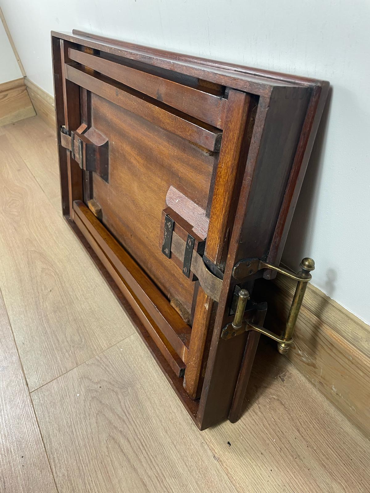 Edwardian Folding Butler’s Table folded up