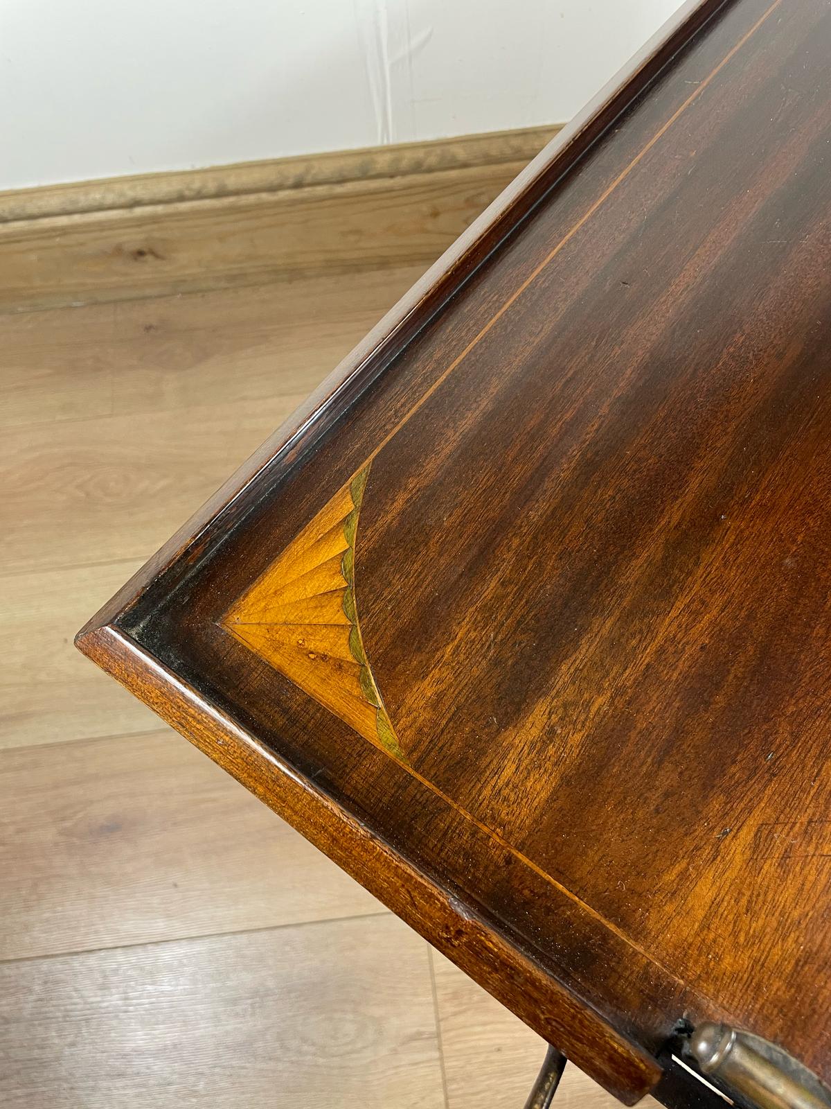 close up corner of Edwardian Folding Butler’s Table
