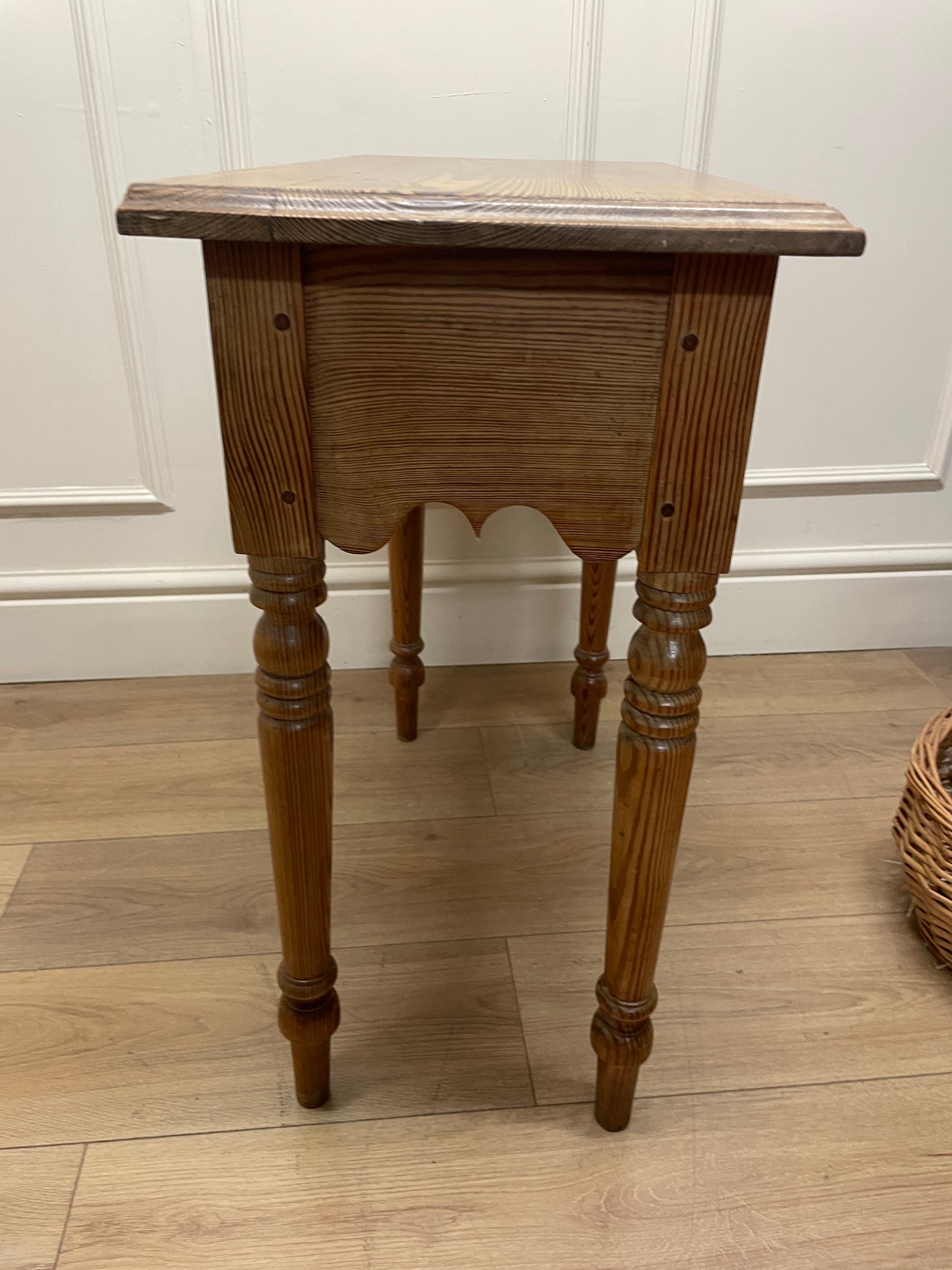 Antique Victorian Pitch Pine Side Table