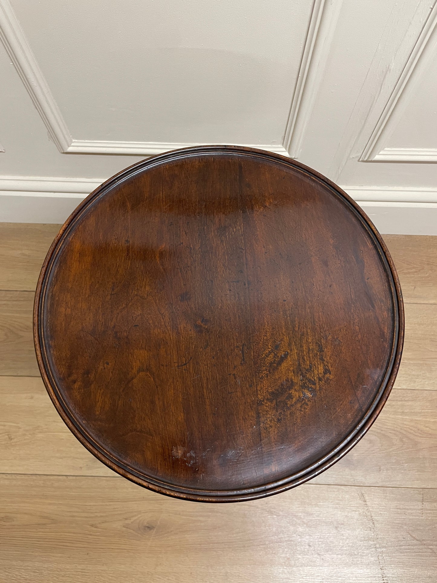 Antique Mahogany Dish Top Wine Table