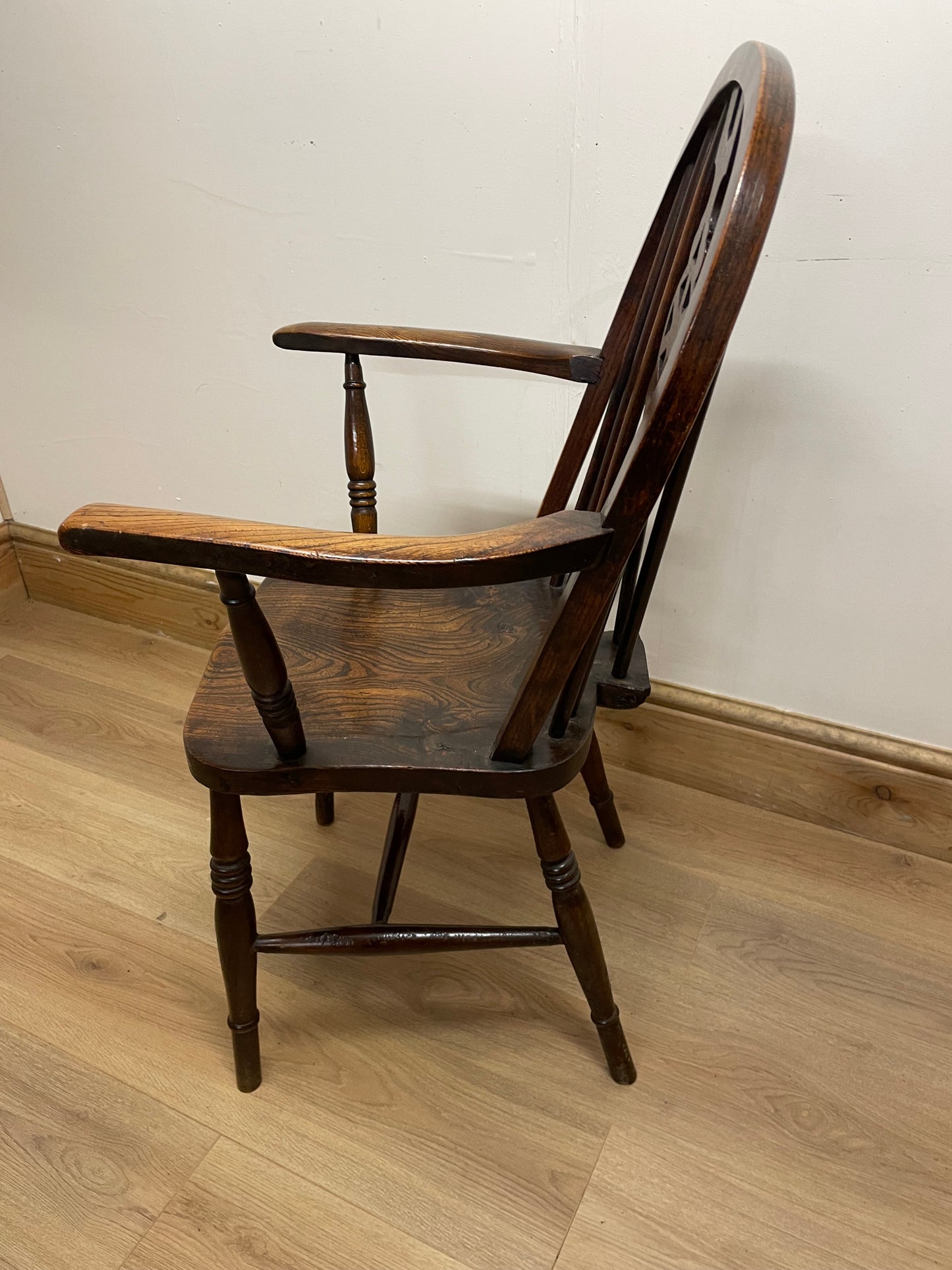 Victorian wheel back carver chair