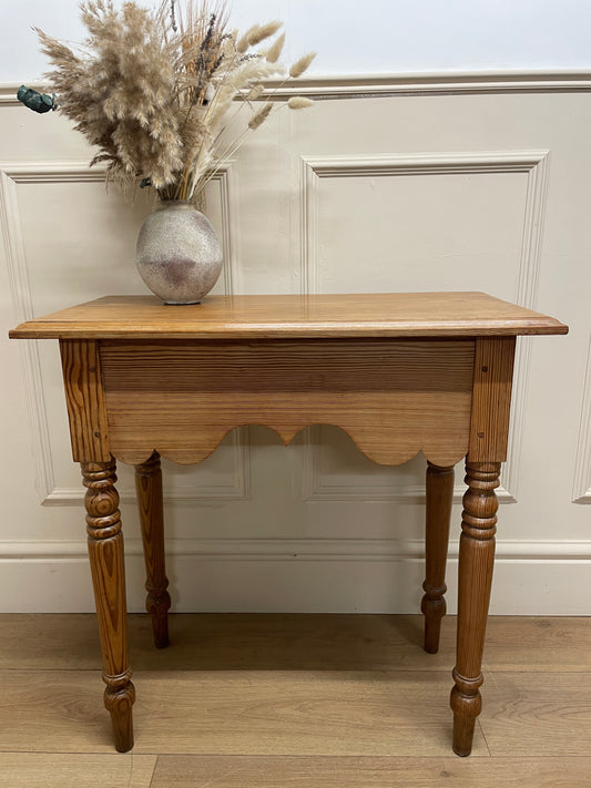 Antique Victorian Pitch Pine Side Table