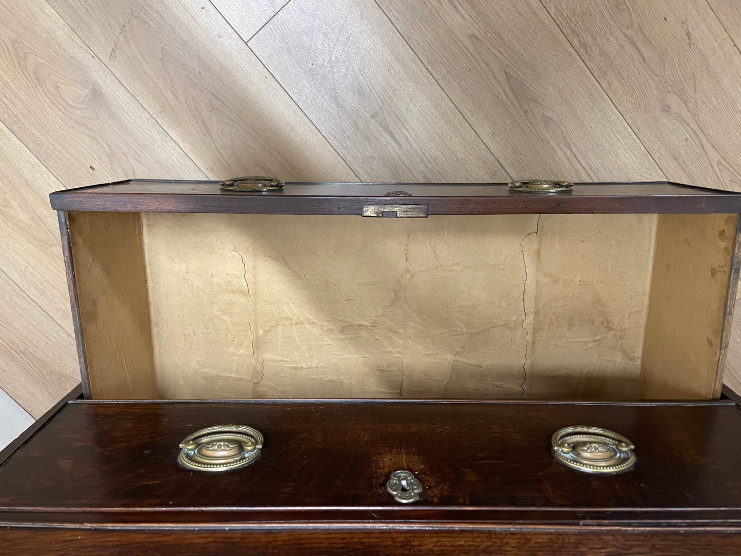 Small Georgian Oak Four Drawer Chest of Drawers