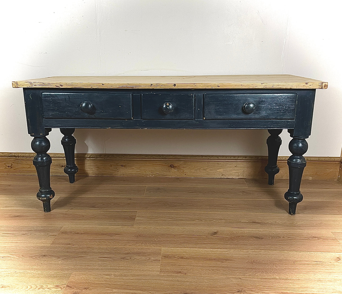 Antique Kitchen Pine Farmhouse Serving/Side/Console Table Victorian