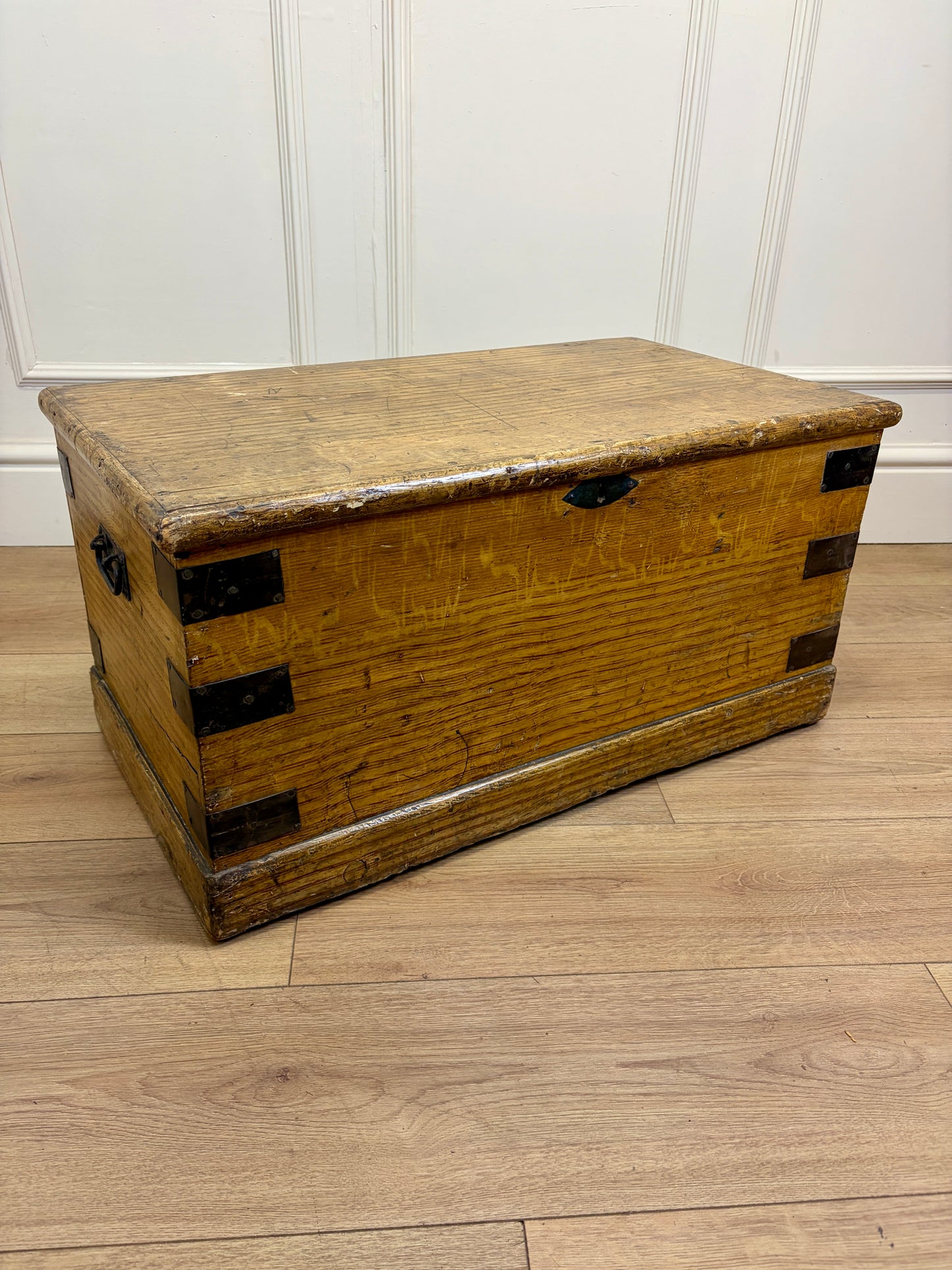 Antique Pine Storage Box Coffee Table