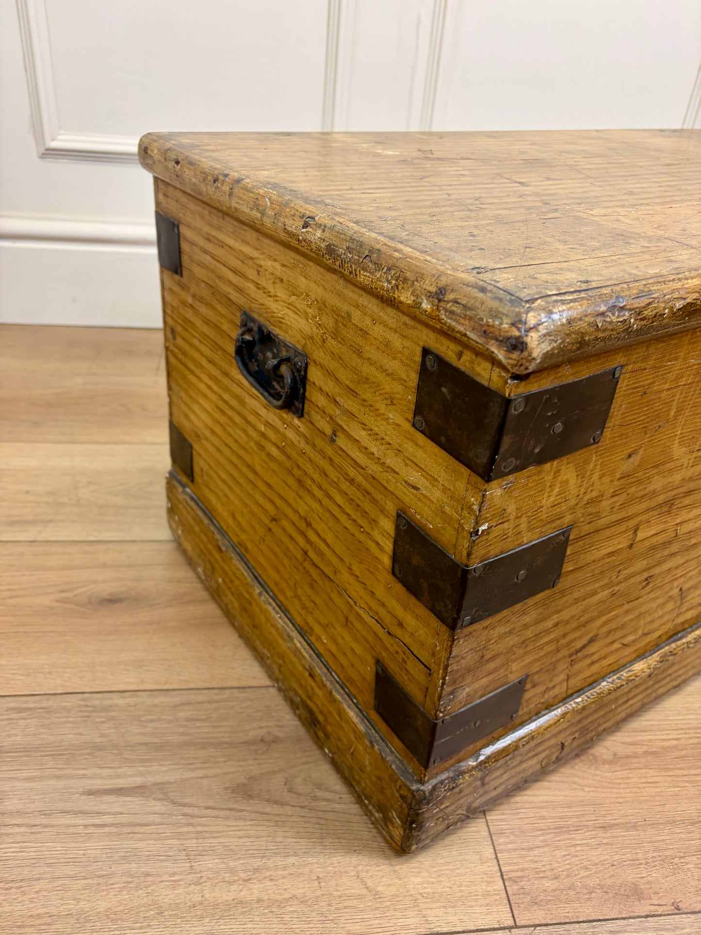 Antique Pine Storage Box Coffee Table