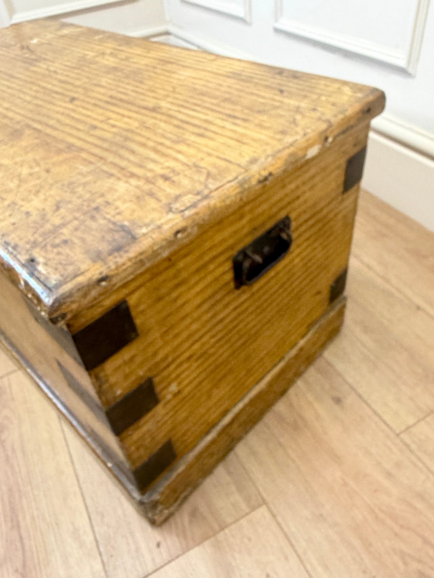 Antique Pine Storage Box Coffee Table