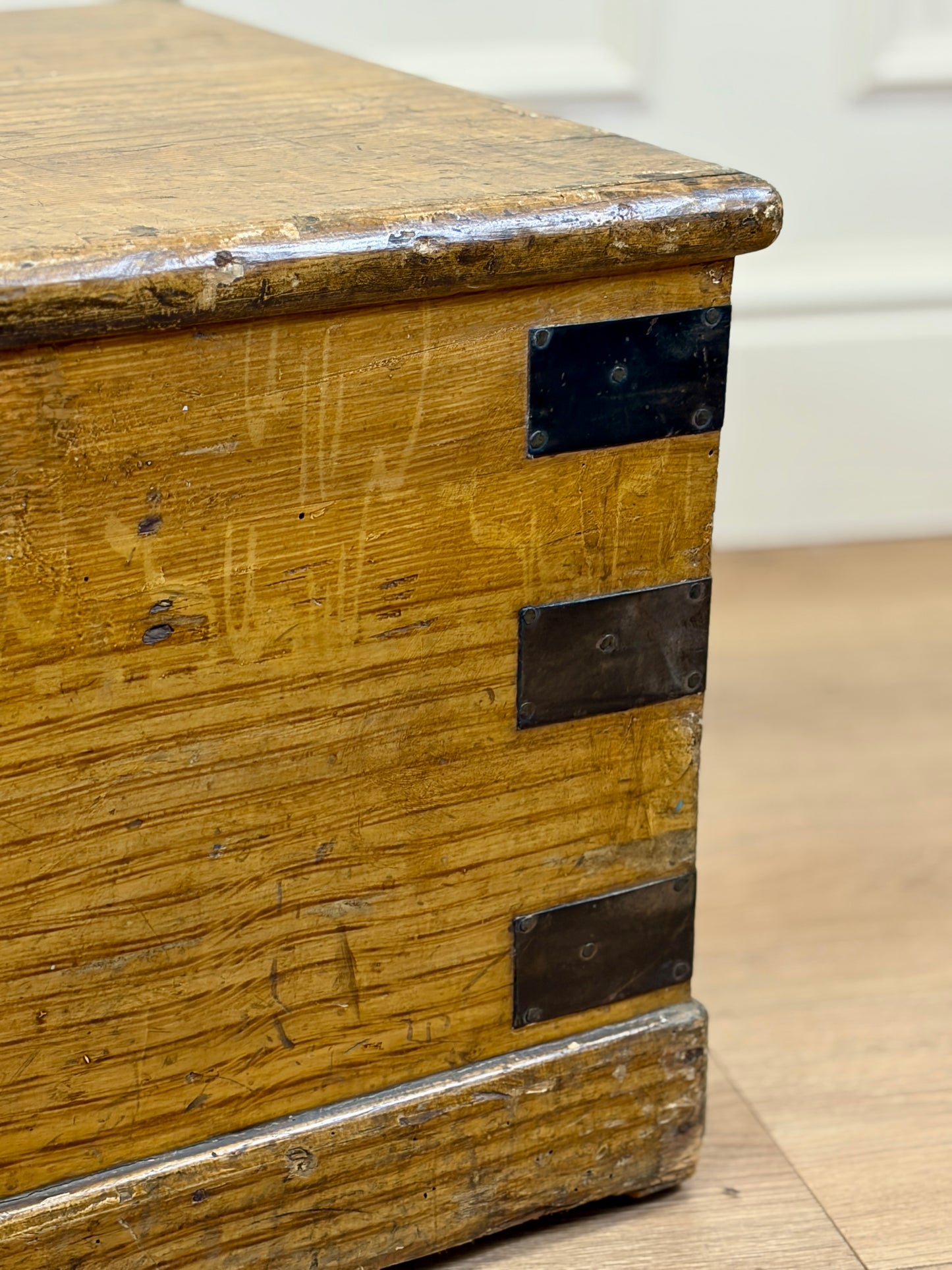 Antique Pine Storage Box Coffee Table