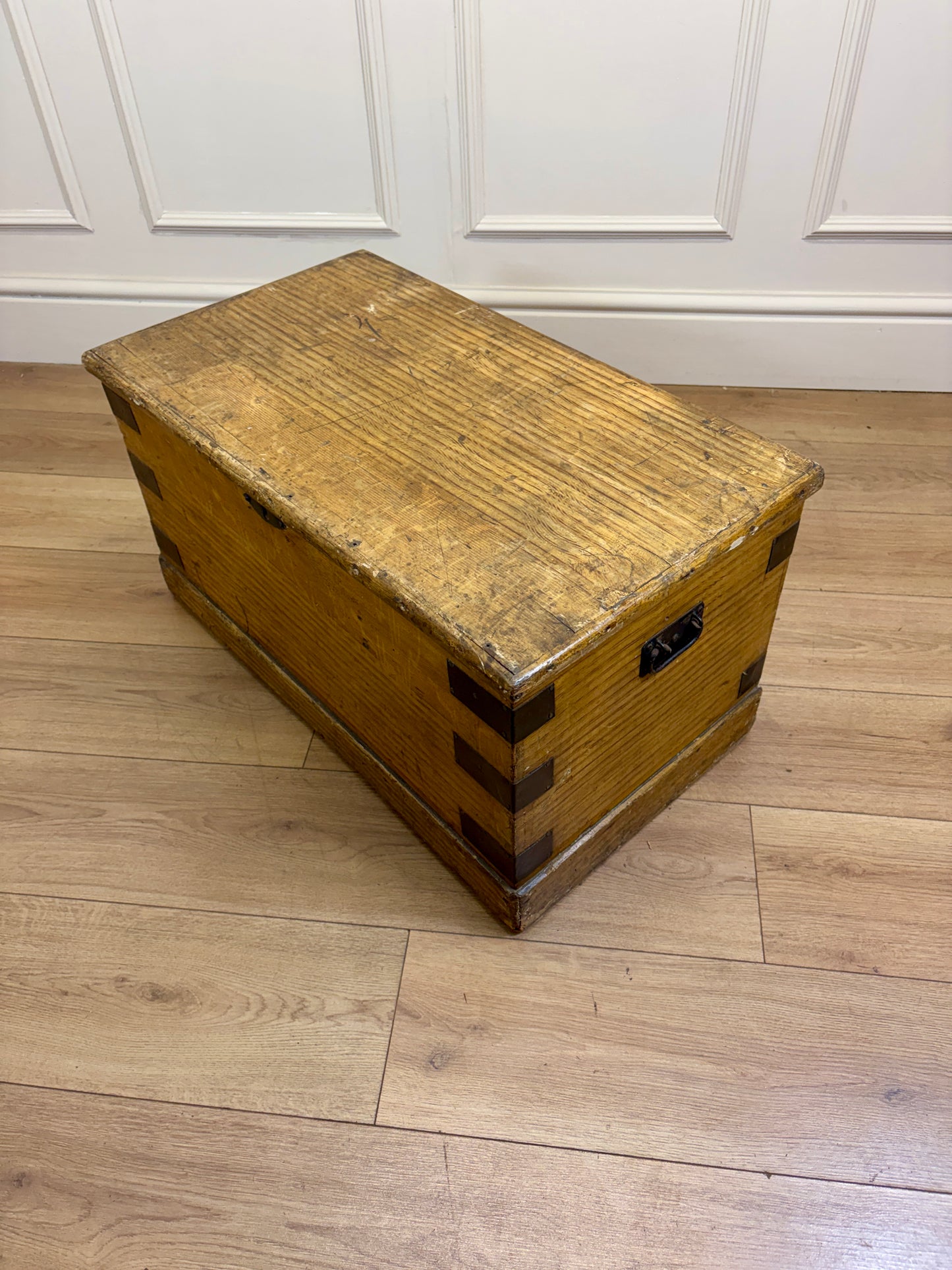 Antique Pine Storage Box Coffee Table