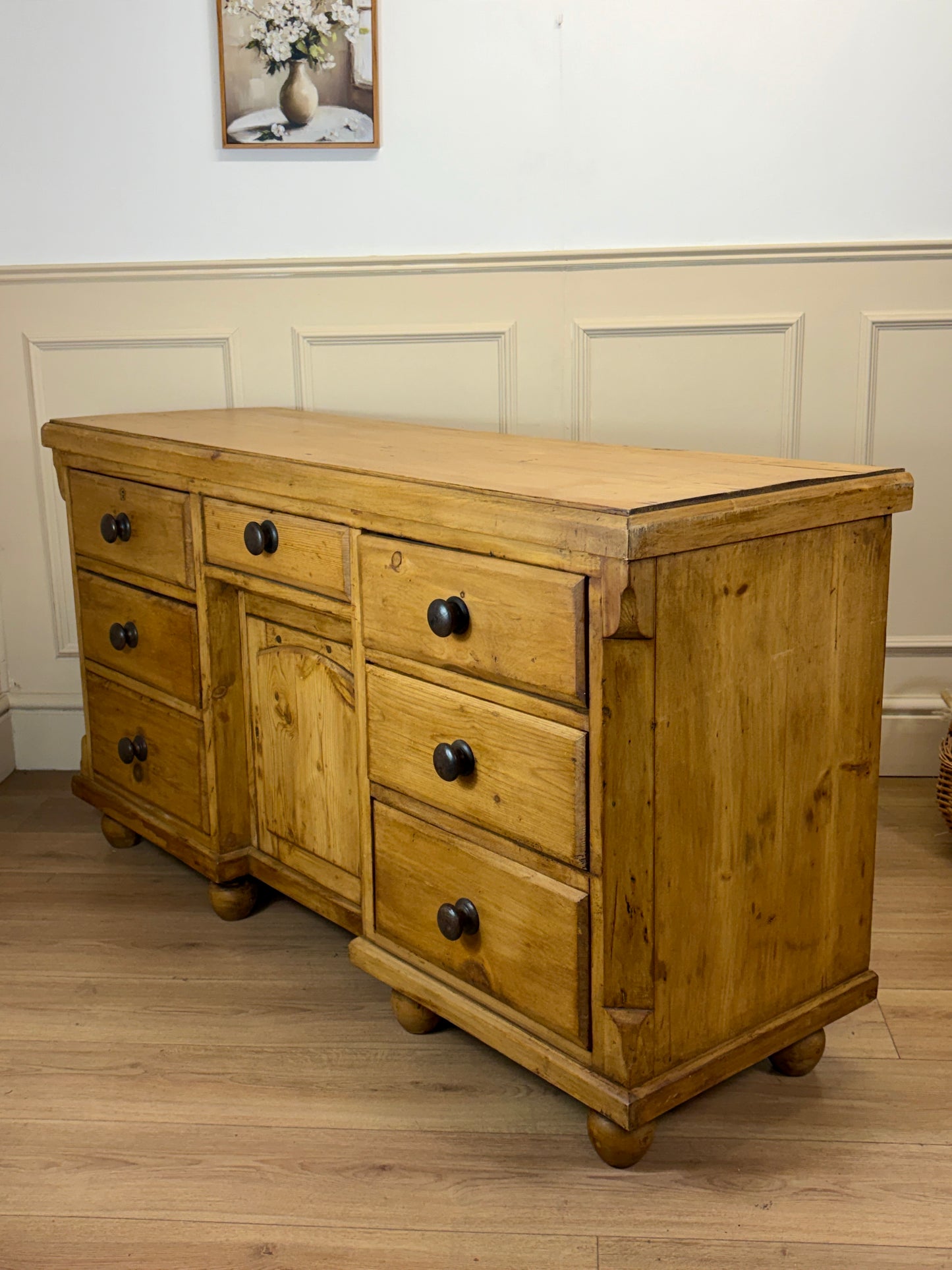Antique Farmhouse Pine Sideboard