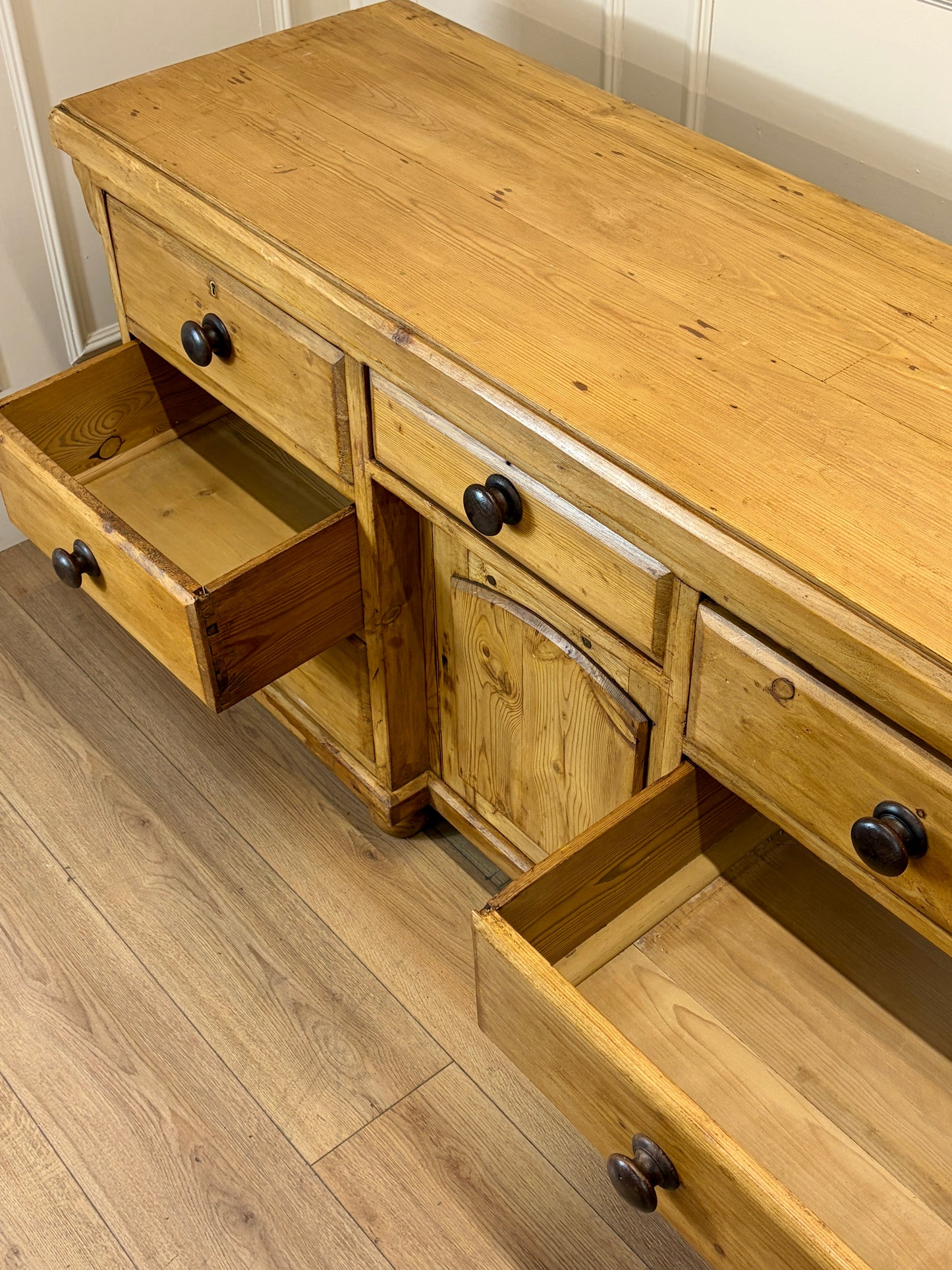 Antique Farmhouse Pine Sideboard
