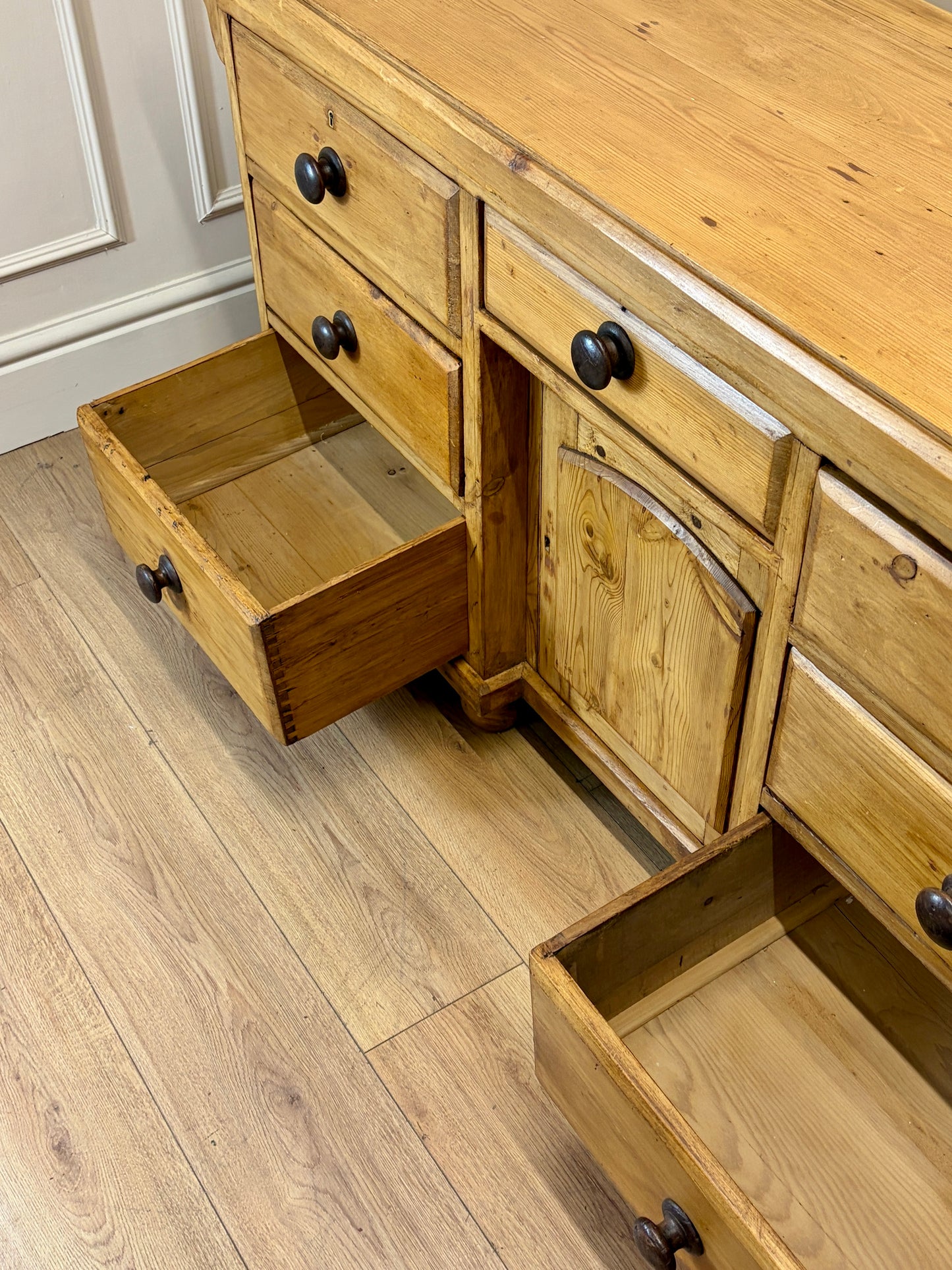Antique Farmhouse Pine Sideboard