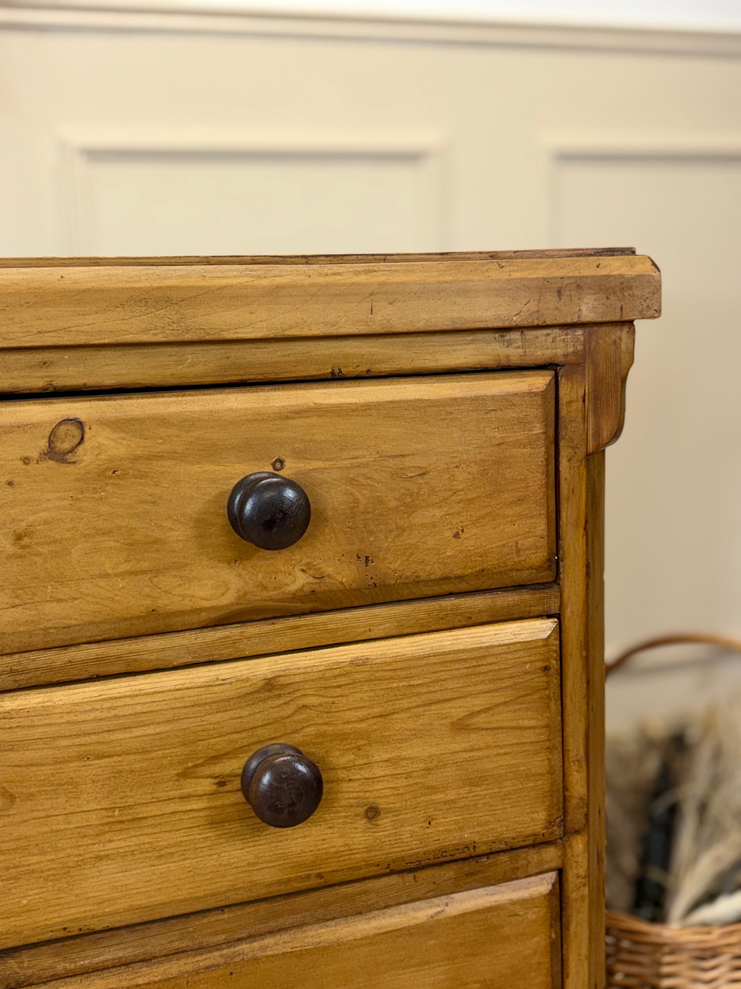 Antique Farmhouse Pine Sideboard