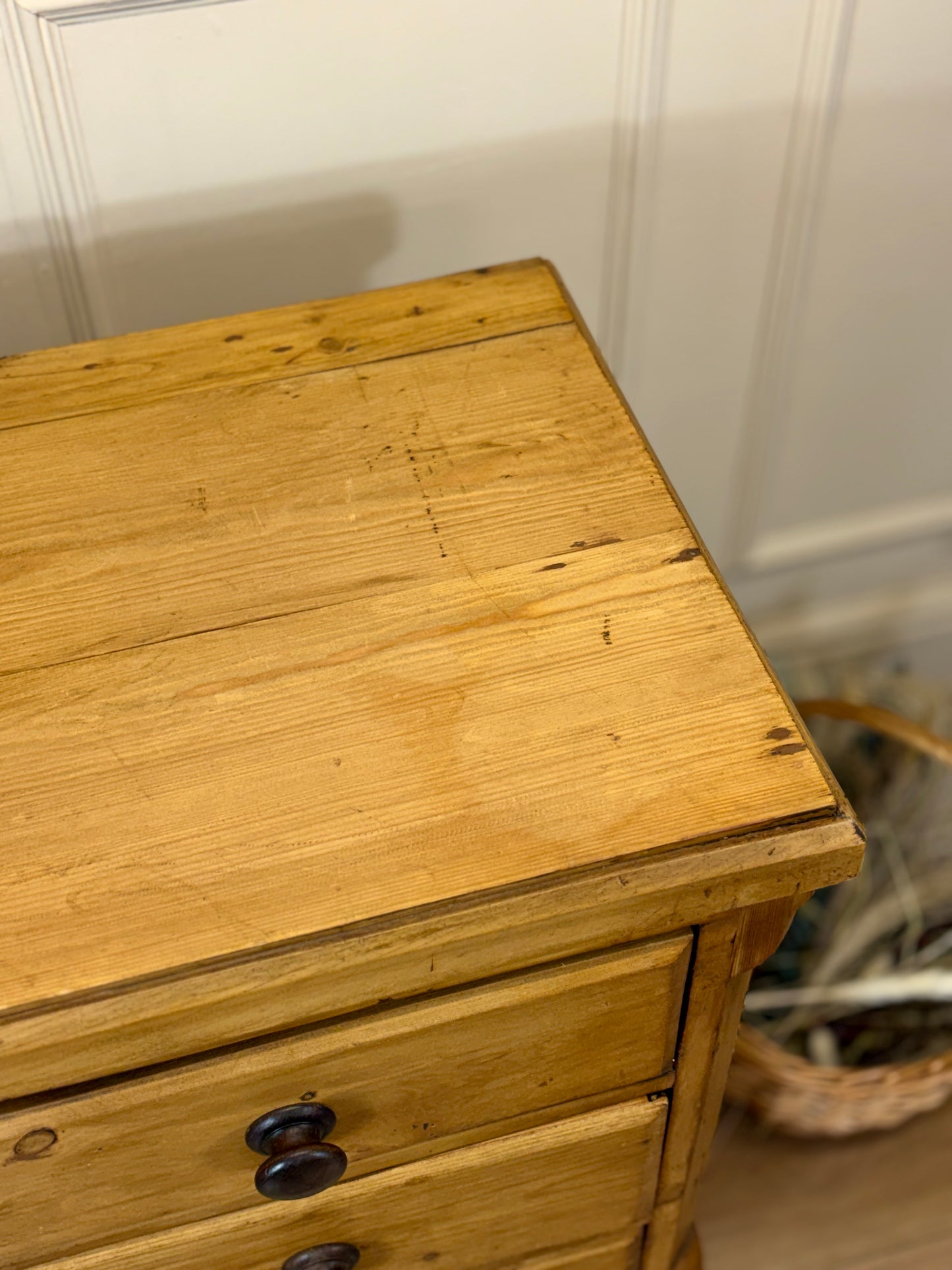 Antique Farmhouse Pine Sideboard