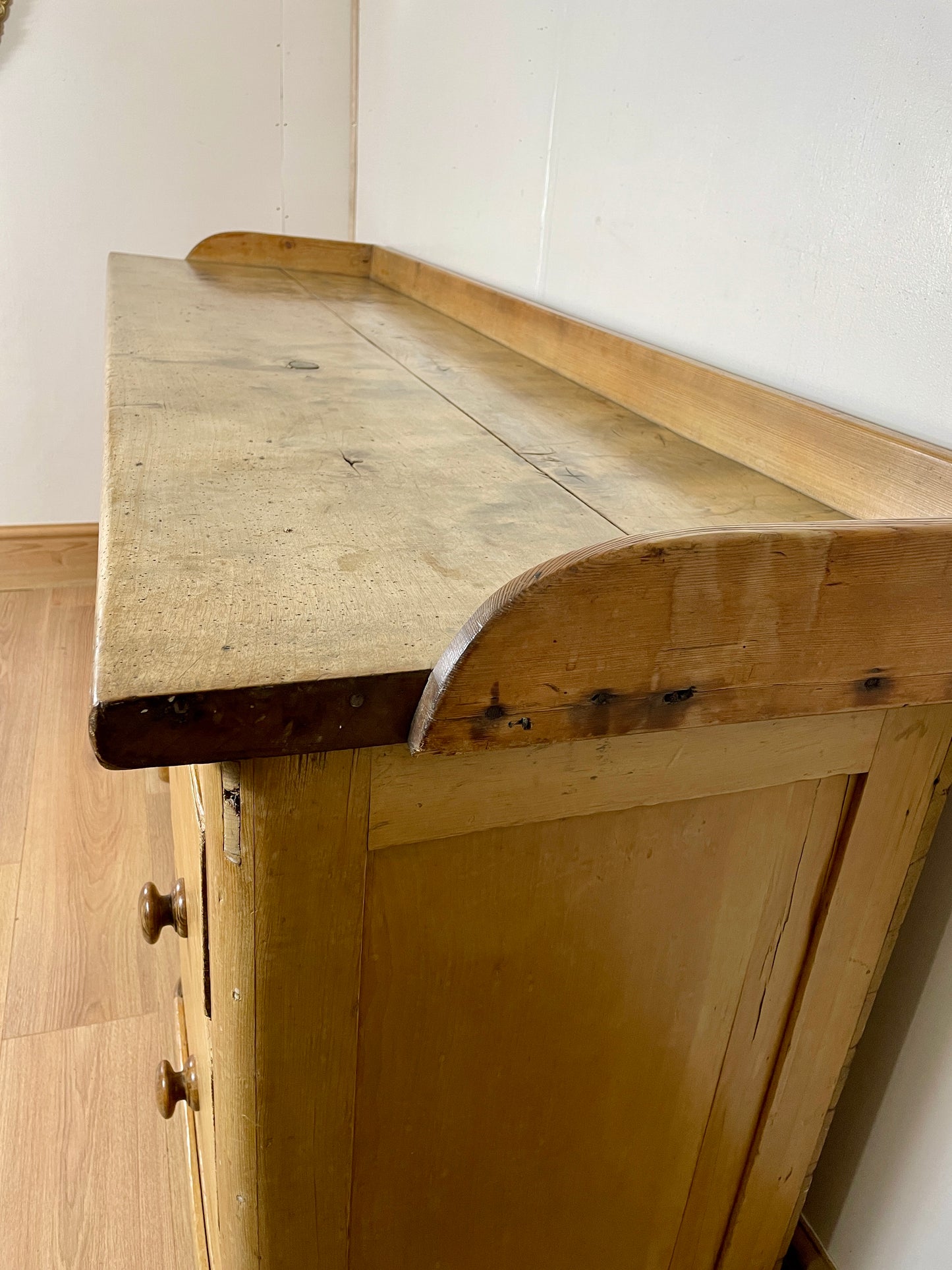 Antique Georgian Pine & Sycamore Sideboard