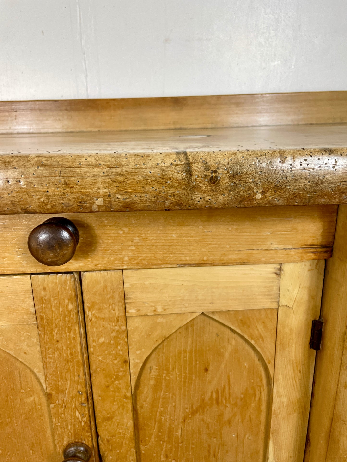 Antique Georgian Pine & Sycamore Sideboard