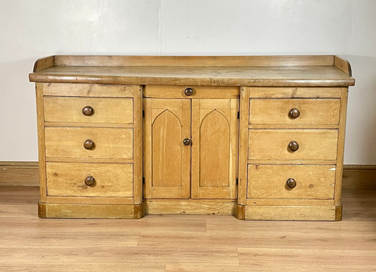 Antique Georgian Pine & Sycamore Sideboard