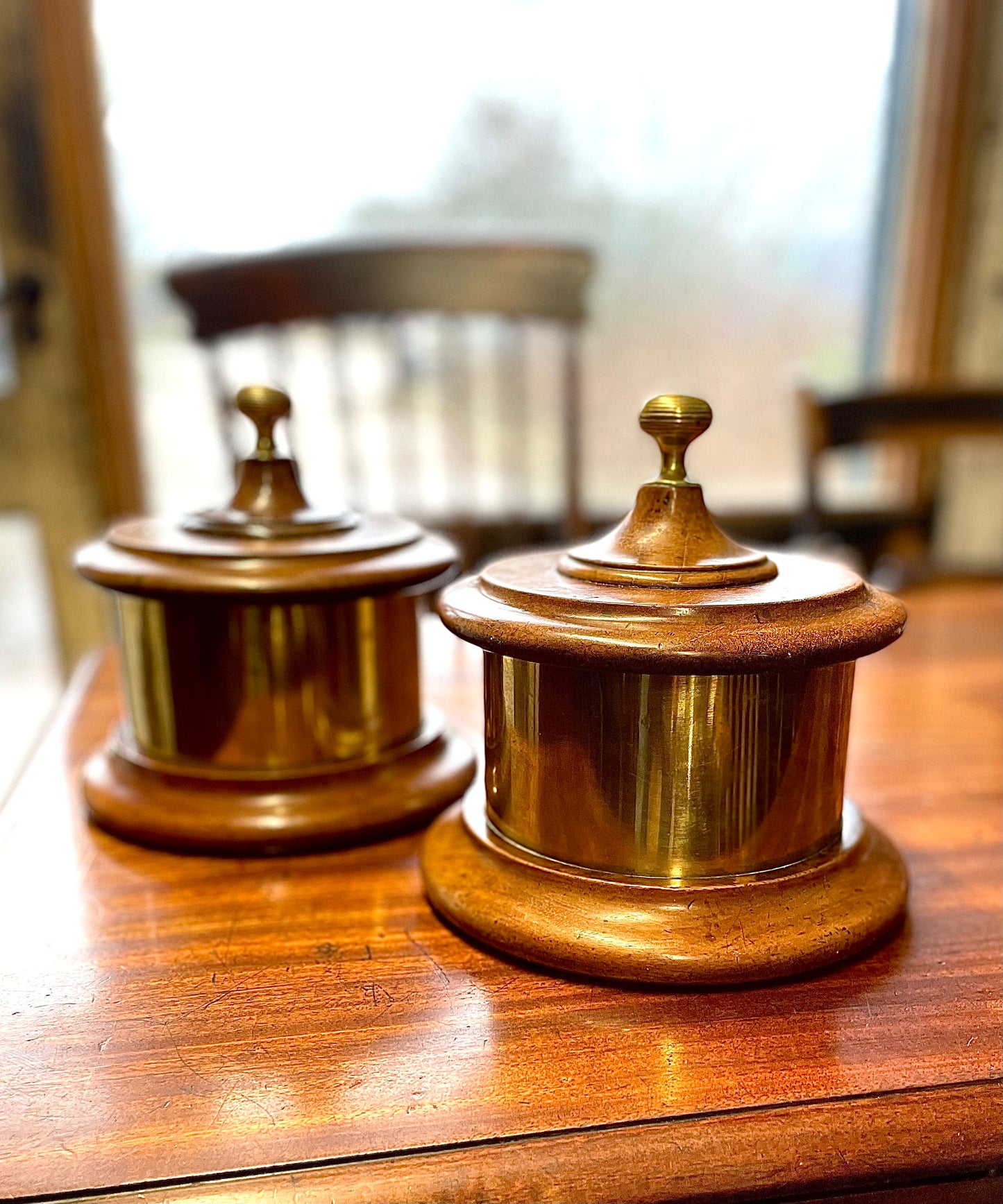Pair of Trench Art Pots - Artistic Remnants of History