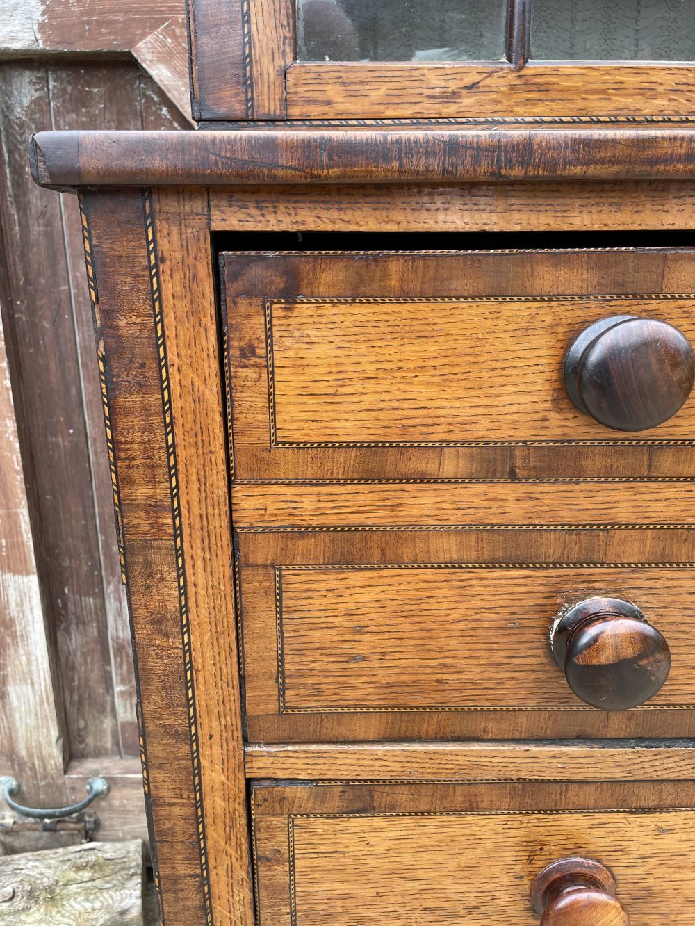 Timeless Splendor: 19th Century Mahogany Secretaire Bookcase