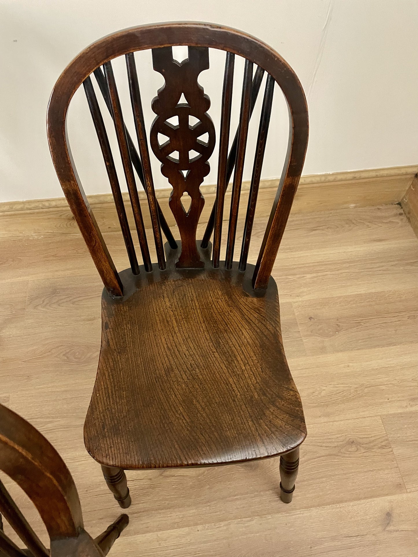 Elegant 19th Century Harlequin Set of Kitchen Chairs - Perfectly Restored