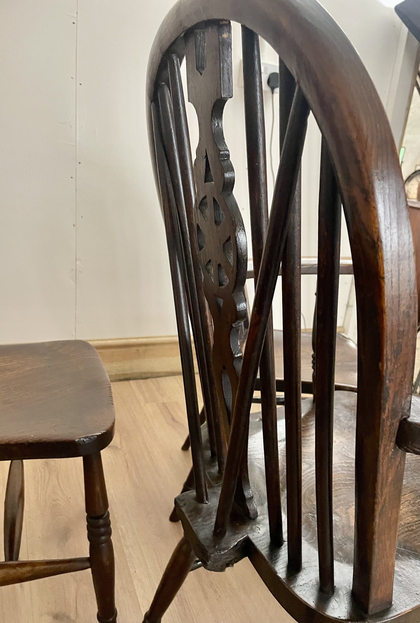 Elegant 19th Century Harlequin Set of Kitchen Chairs - Perfectly Restored