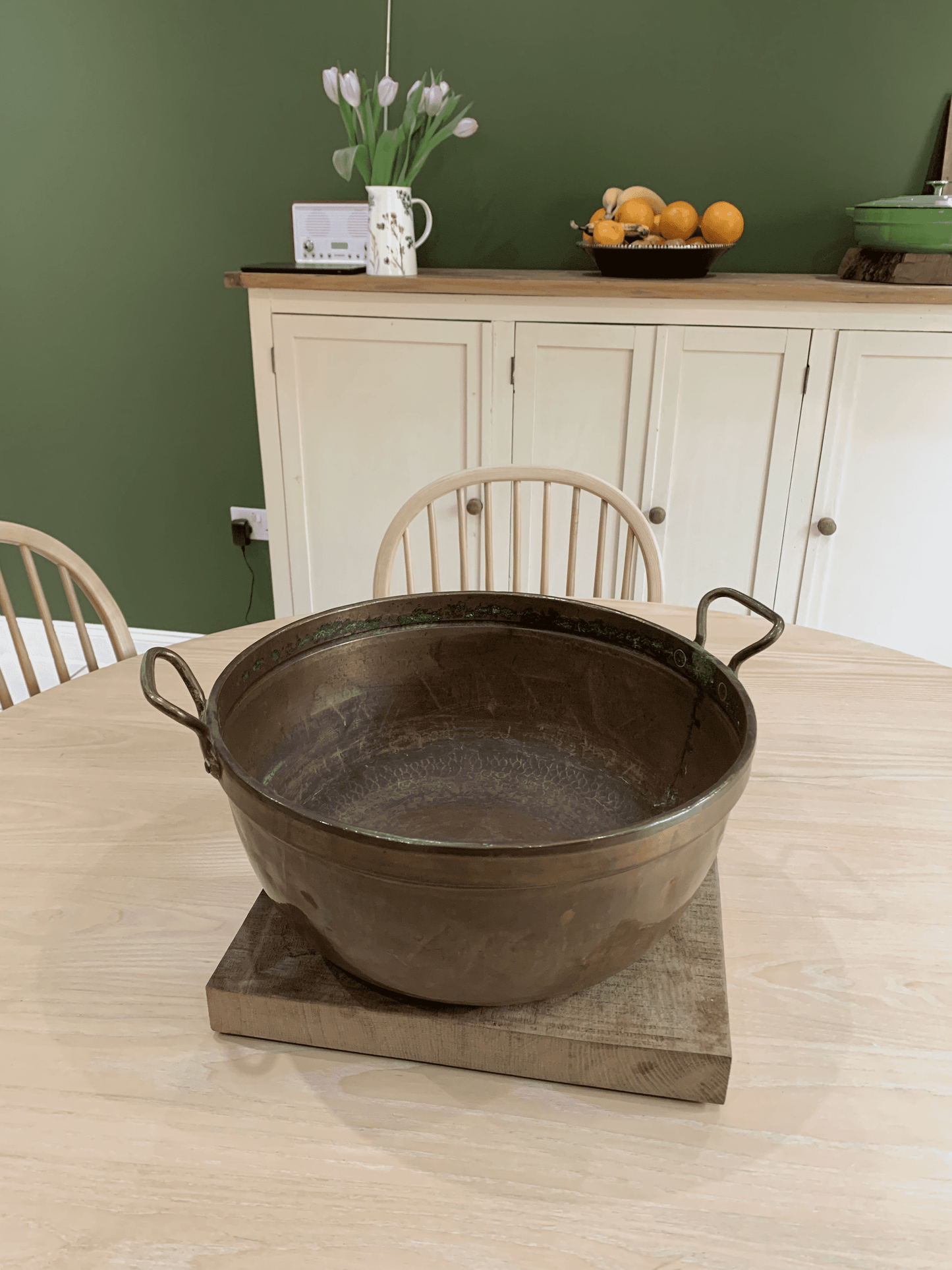 Exquisite Artistry: Antique Copper and Brass Pot for Your Home
