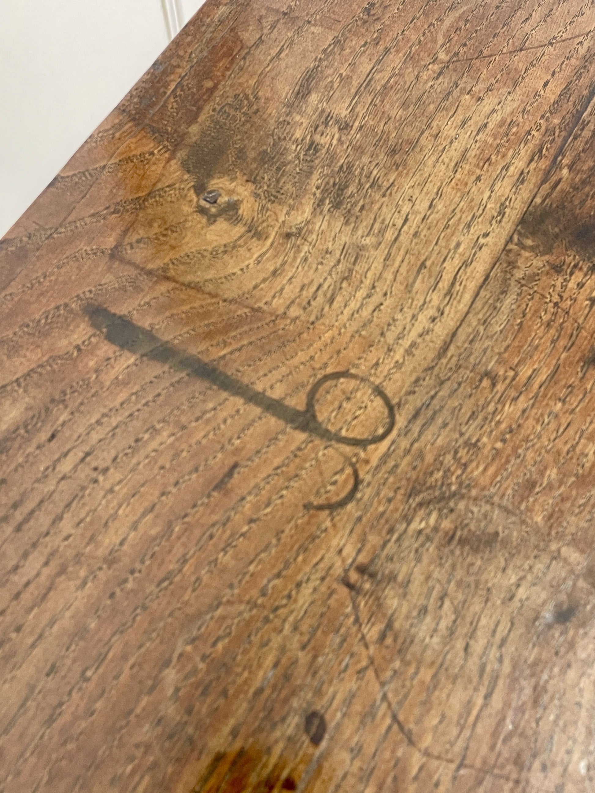 Antique Georgian oak chest of drawers with original brass handles