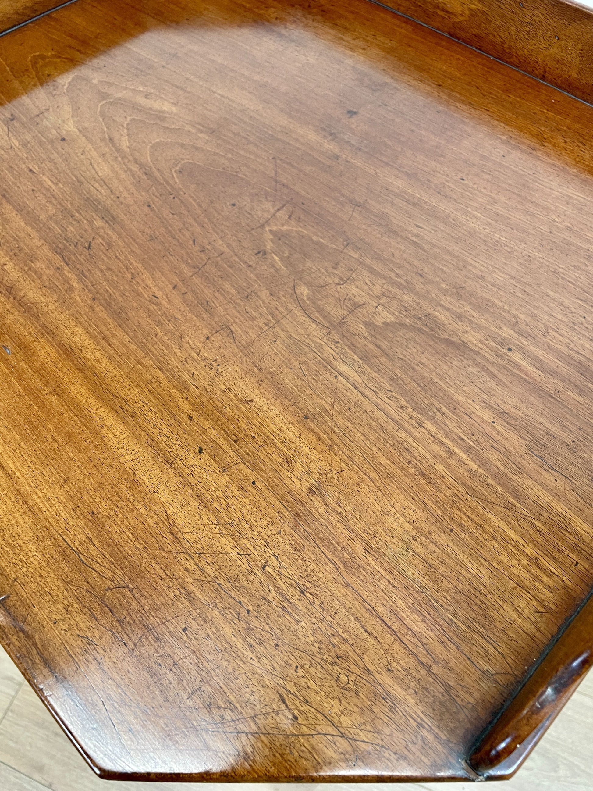 Wooden surface with a visible grain pattern